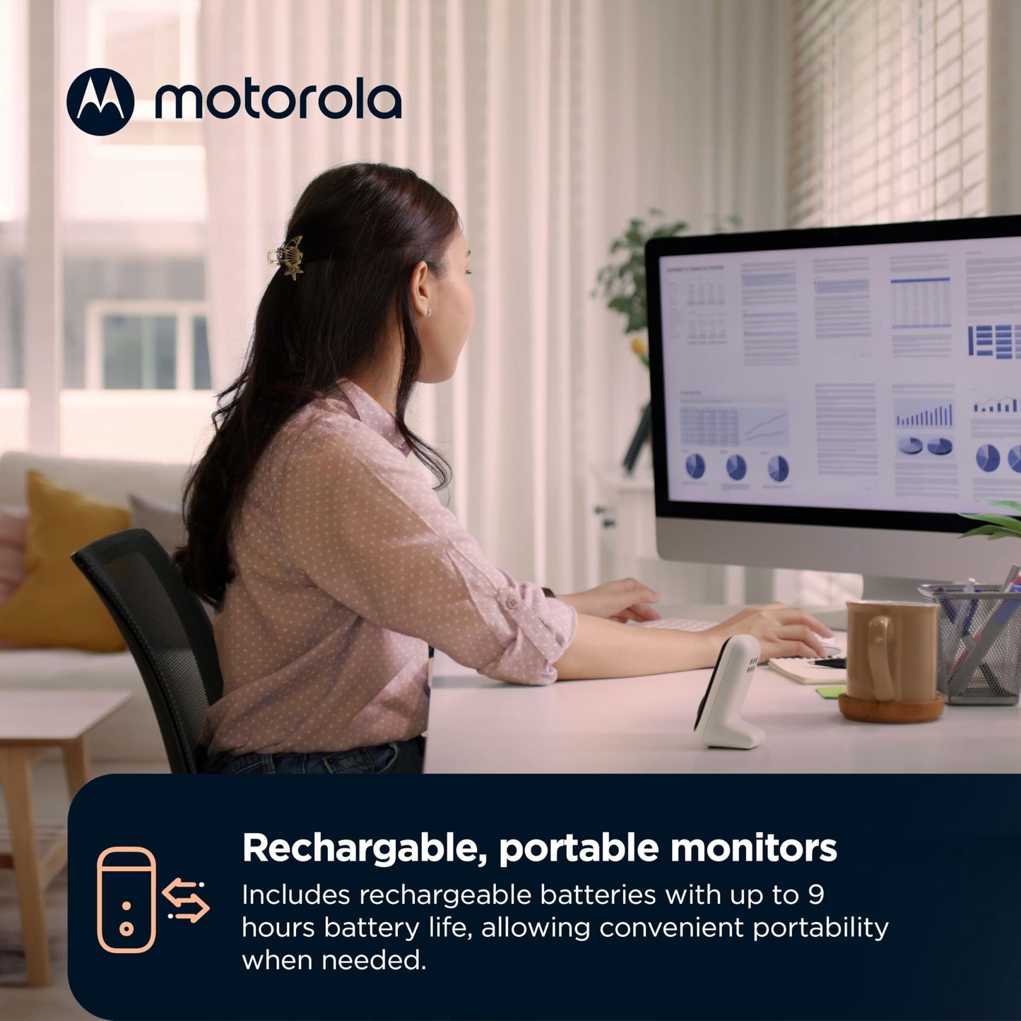Motorola Nursery PIP15 Audio Baby Monitor, Dual Room HD Infant Monitor with Nightlight, 1500 Ft. Range, Two-Way Talk, Includes Parent Unit, 2 Monitors