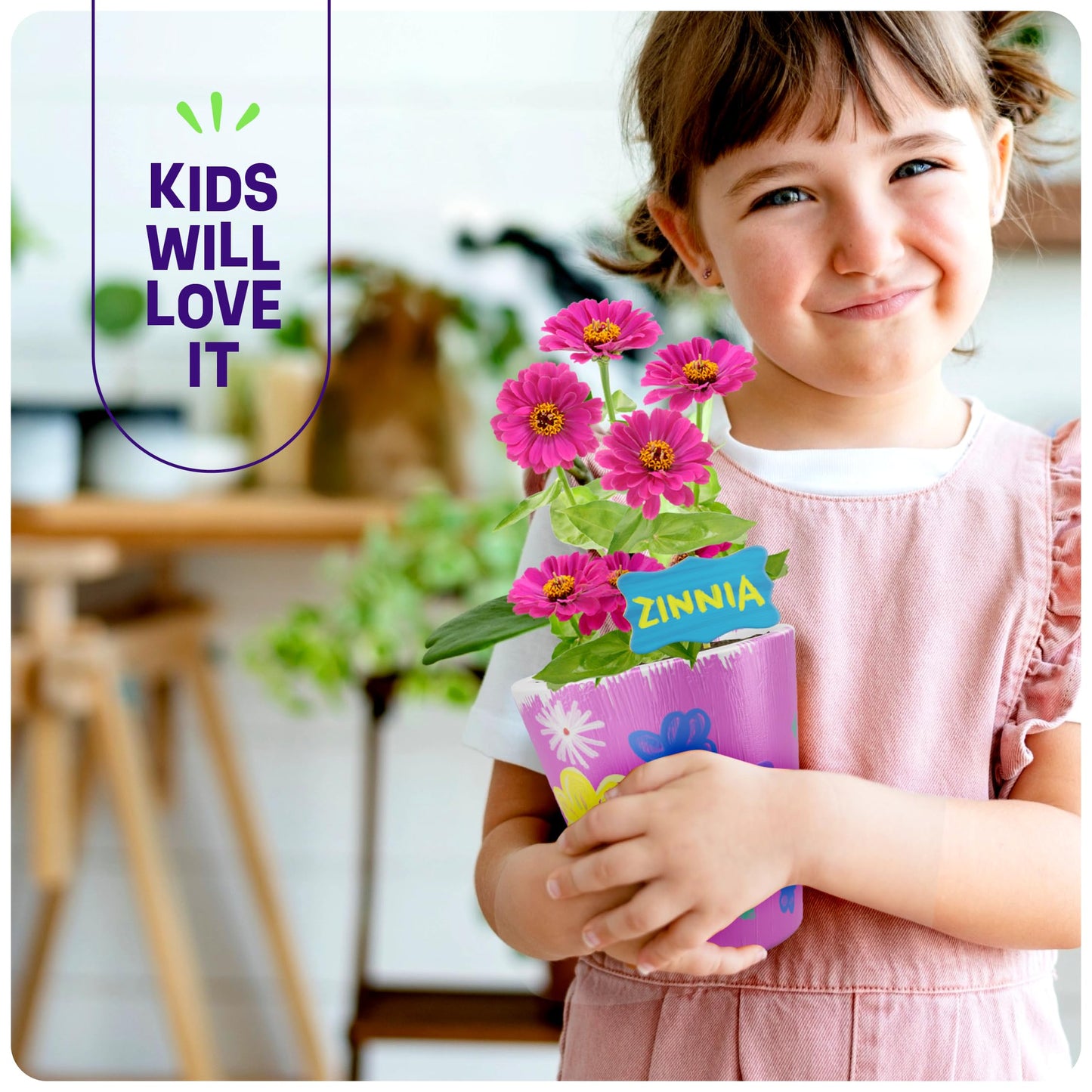 Dan&Darci Paint & Plant Flower Garden Kit for Kids — Stoneware Pots, Seeds & Paint Set — STEM Arts & Crafts Gift for Boys and Girls Ages 6–12