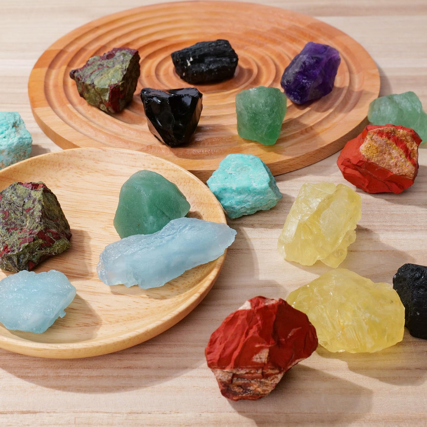 Apengshi 1.2-2'' Green Aventurine Raw Stone Natural Crystal Healing Crystal and Stone Rough Rocks for Fountain Home Garden Decor Meditation