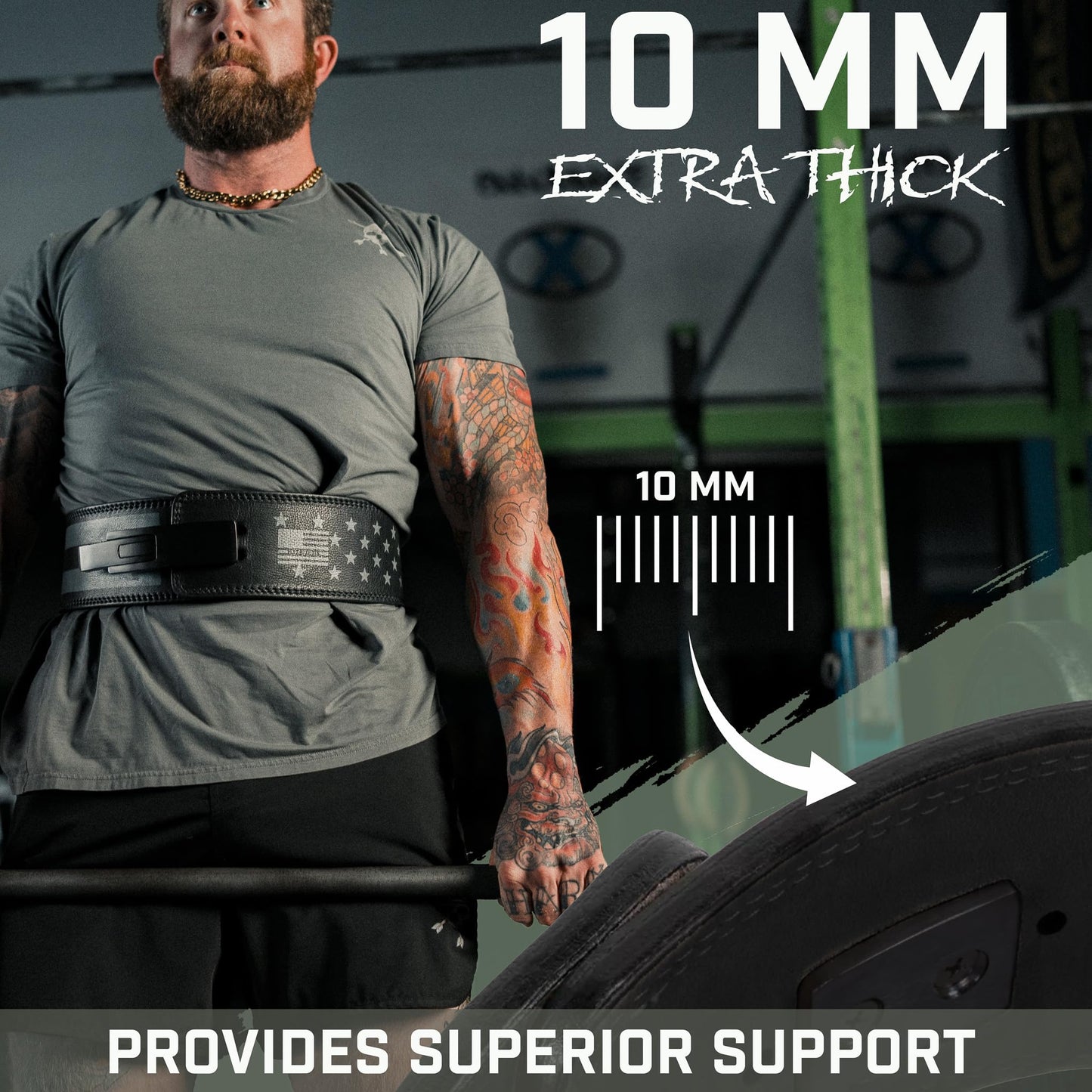 Weight Lifting Belt - Lever Gym Belt for Weightlifting, 10mm Leather Weight Belt for Men, 4 Inches Wide for Support & Stability for Workouts, Powerlifting, Bodybuilding, Fitness & Crossfit S 1776