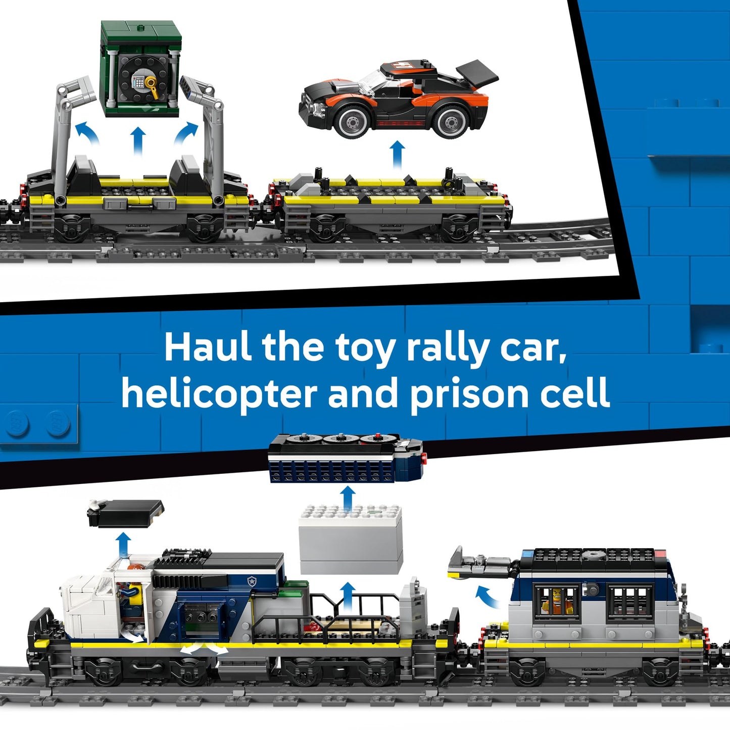 LEGO City Police Train Heist Building Toy - Train Set with Police Car Toy for Boys & Girls, Ages 7+ - Pretend Play Set for Kids - Gifts for Birthdays - 60508