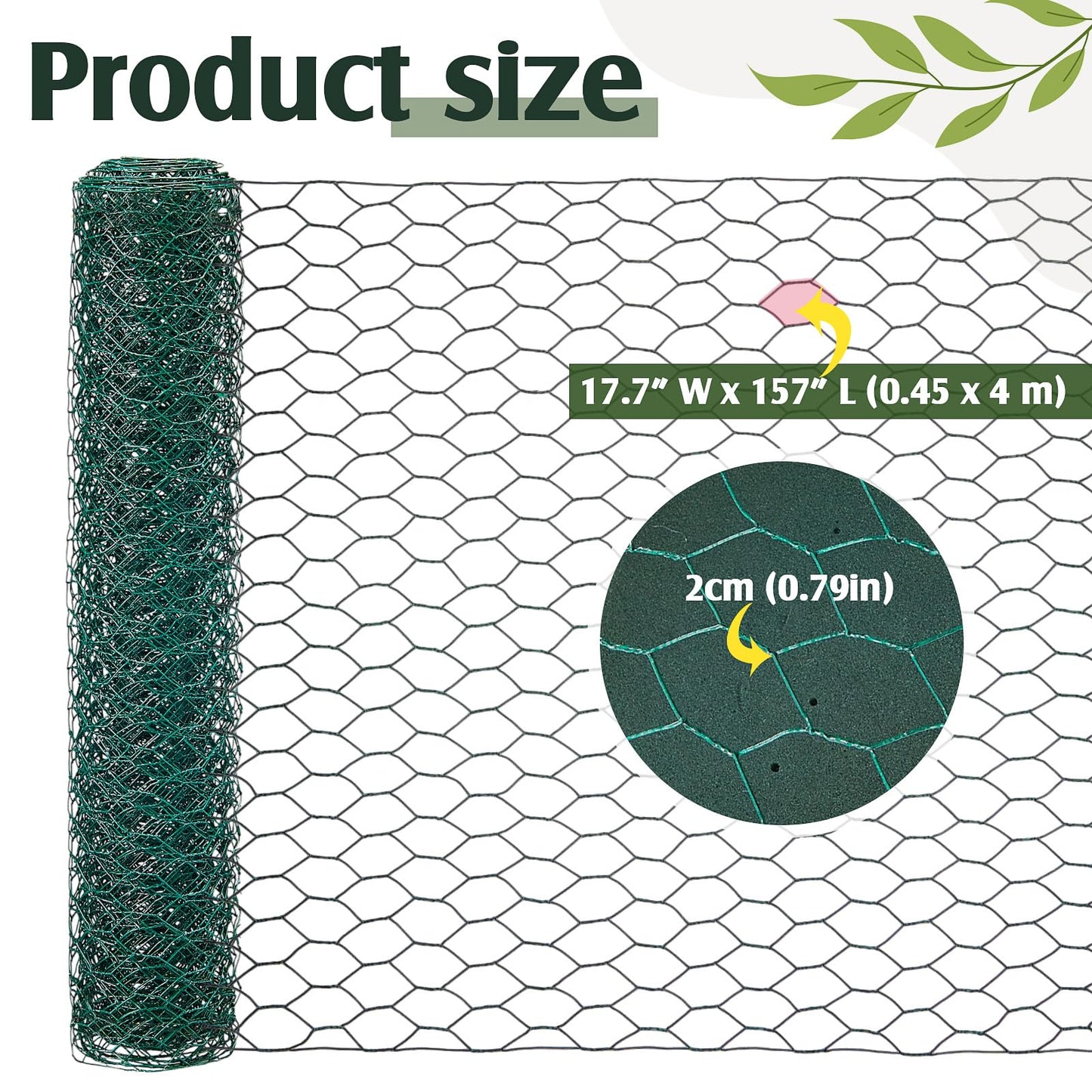 Jingmore 6 Pack Dry and Wet Floral Foam Blocks (7.8” L x 3.5” W x 2.4” H) and Chicken Wire for Flower Arrangements, 17.7 x 157 Inch Green Mesh for Wedding Birthday Decoration Garden Crafts