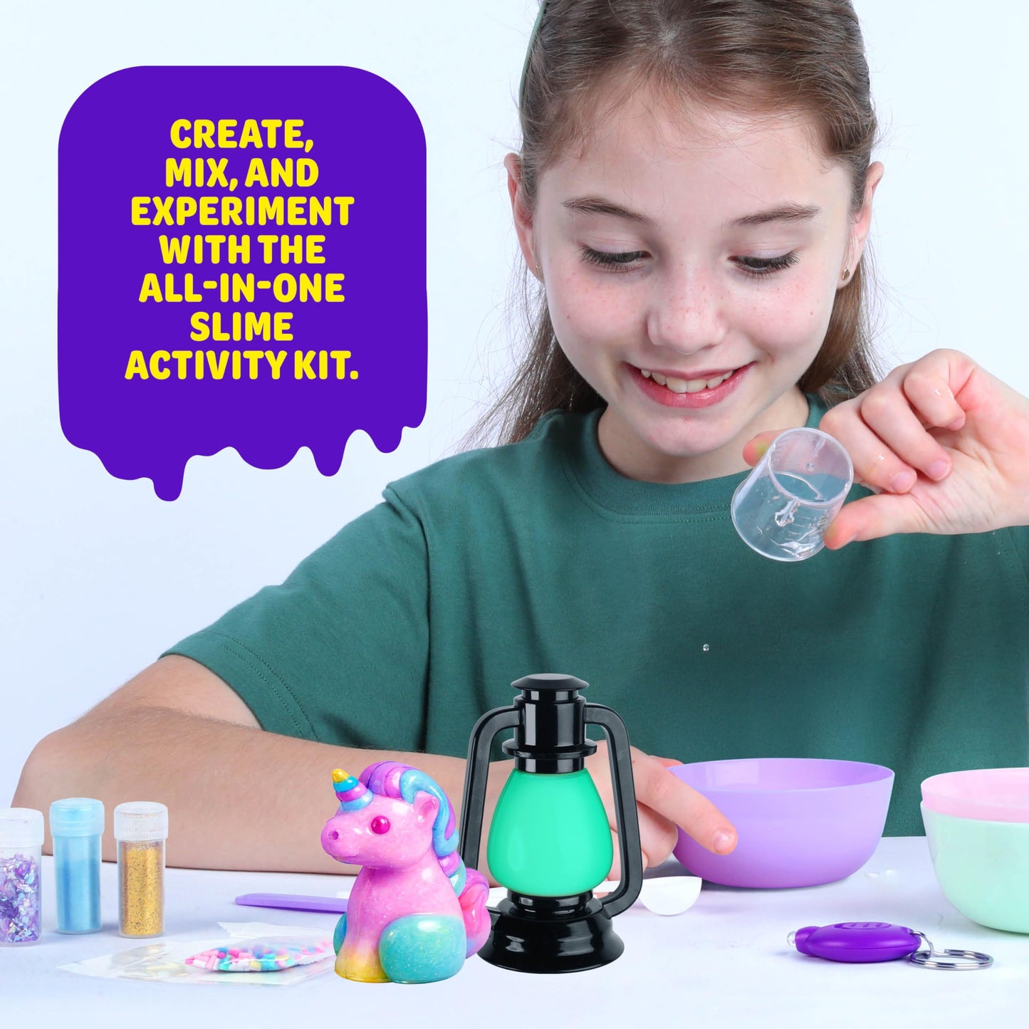 Slime Kit for Girls Ages 8-12 - All-in-One DIY Slime Making Kit, Galaxy Unicorn Glow-in-the-Dark Slime Set, Birthday Gift for Tween Girls 8 9 10 11 12