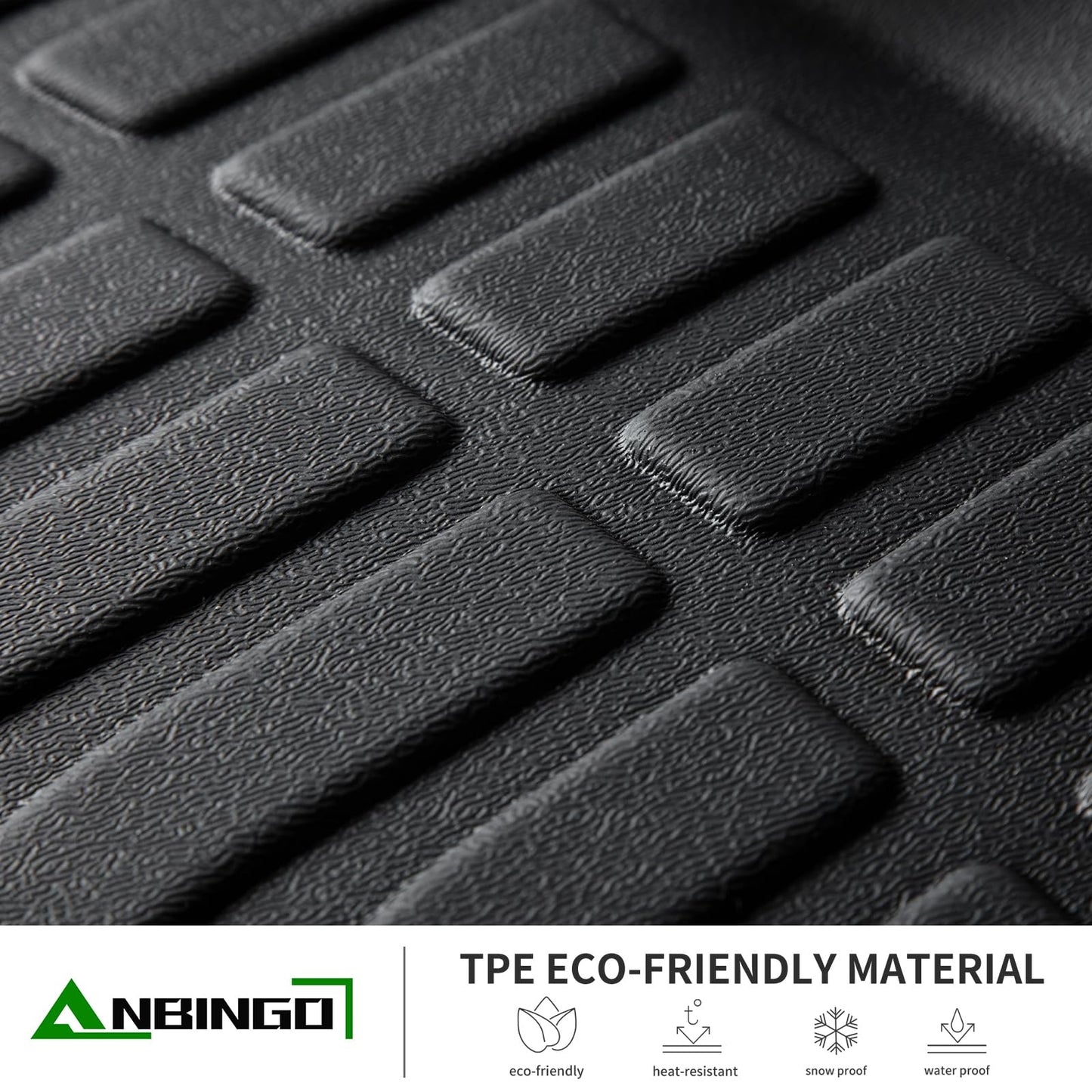 ANBINGO® Floor Mats & Cargo Liner for VW Atlas Cross Sport 2020 2021 2022 2023 2024 2025 2026 (5 Passenger), SE/SEL/SEL R-Line/SEL Premium R-Line, Waterproof Car Floor Liners Full Set