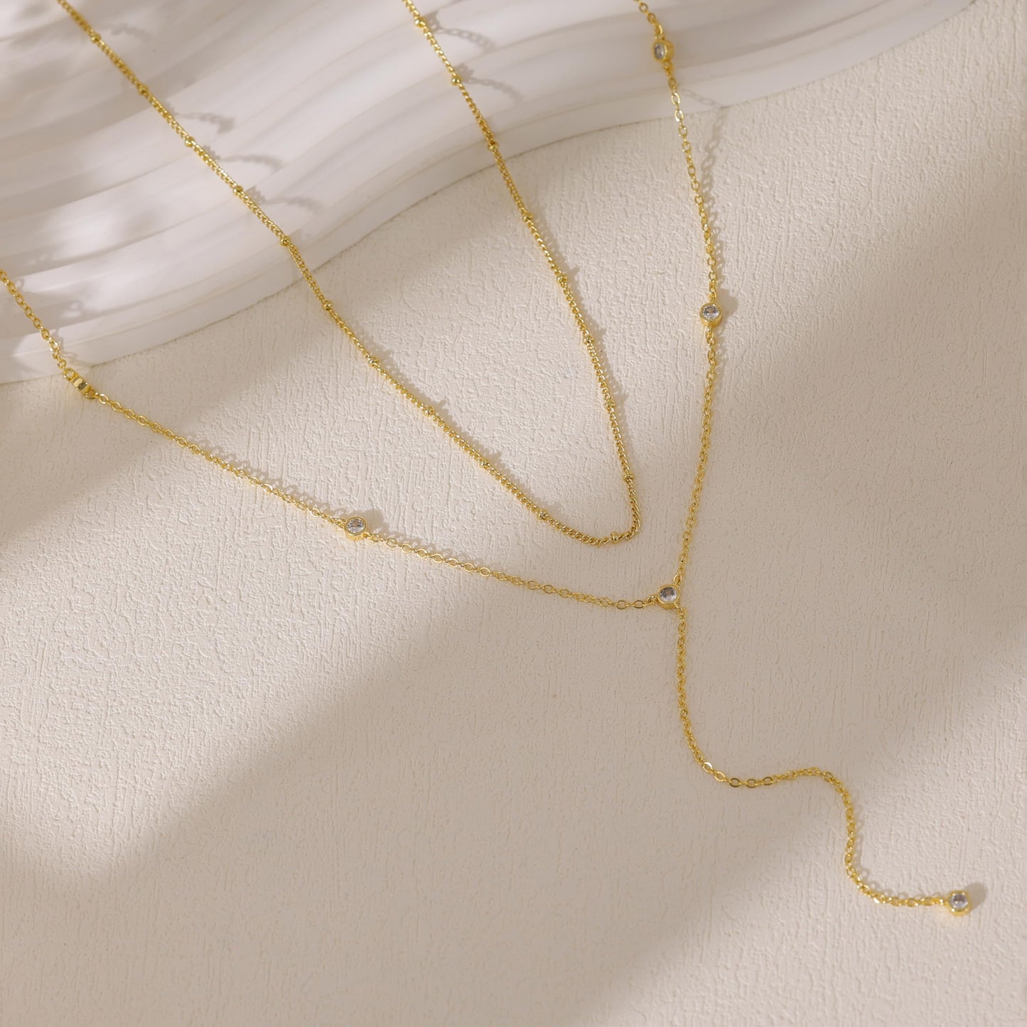 Fwlisesa Layered Necklaces for Women, Dainty Long Boho Necklaces 14k Gold Plated Layering Necklaces for Women Trendy Jewelry Sets Boho Long Body Chain Necklace Fashion Accessories Gold Jewelry Set