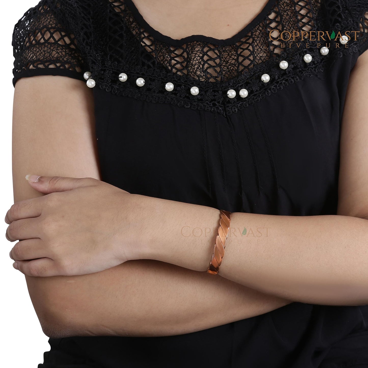 Coppervast Copper Bracelets- for Men and Women| Set of 3 with Gift Bag | Gift for Men and Women |Handmade 100% Copper (Copper9)