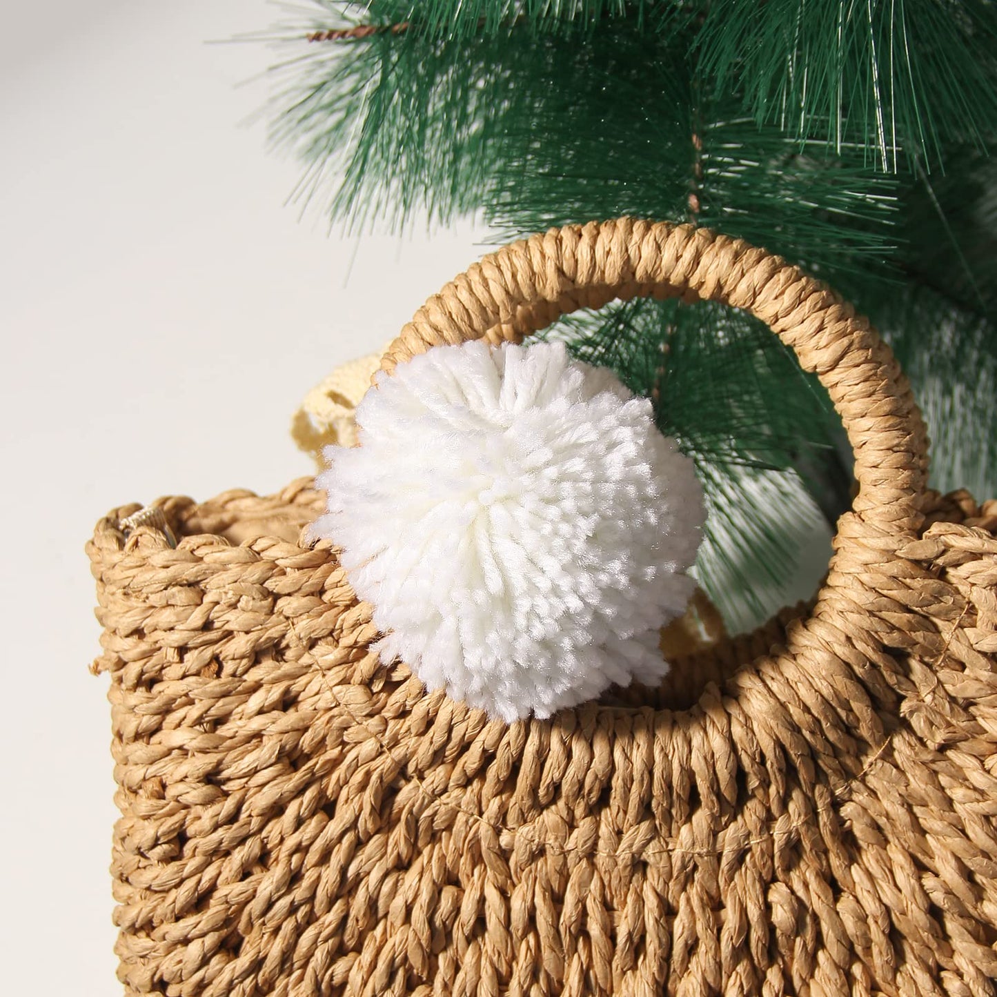 Pack of 12 Yarn Pom Poms for Hats 8CM-3INCH Party Supplies Handmade Detachable Art and Craft Fuzzy Pom Poms Decorative Accessories (White)
