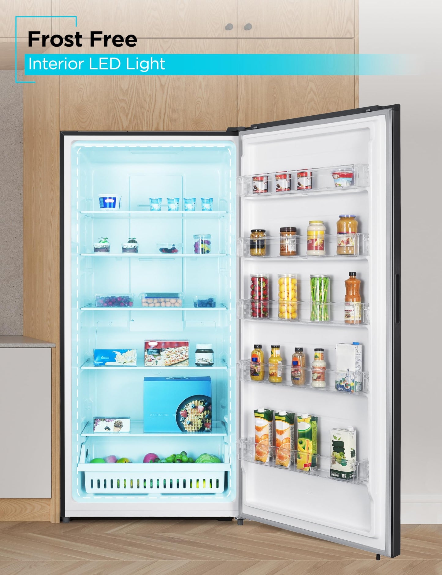 BLACK+DECKER 21.2 Cu. Ft. Convertible Freezer Refrigerator, Upright Freezer with Glass Shelves, Reversible Door,ENERGY STAR rated, Frost Free, BUC2120MB, Black