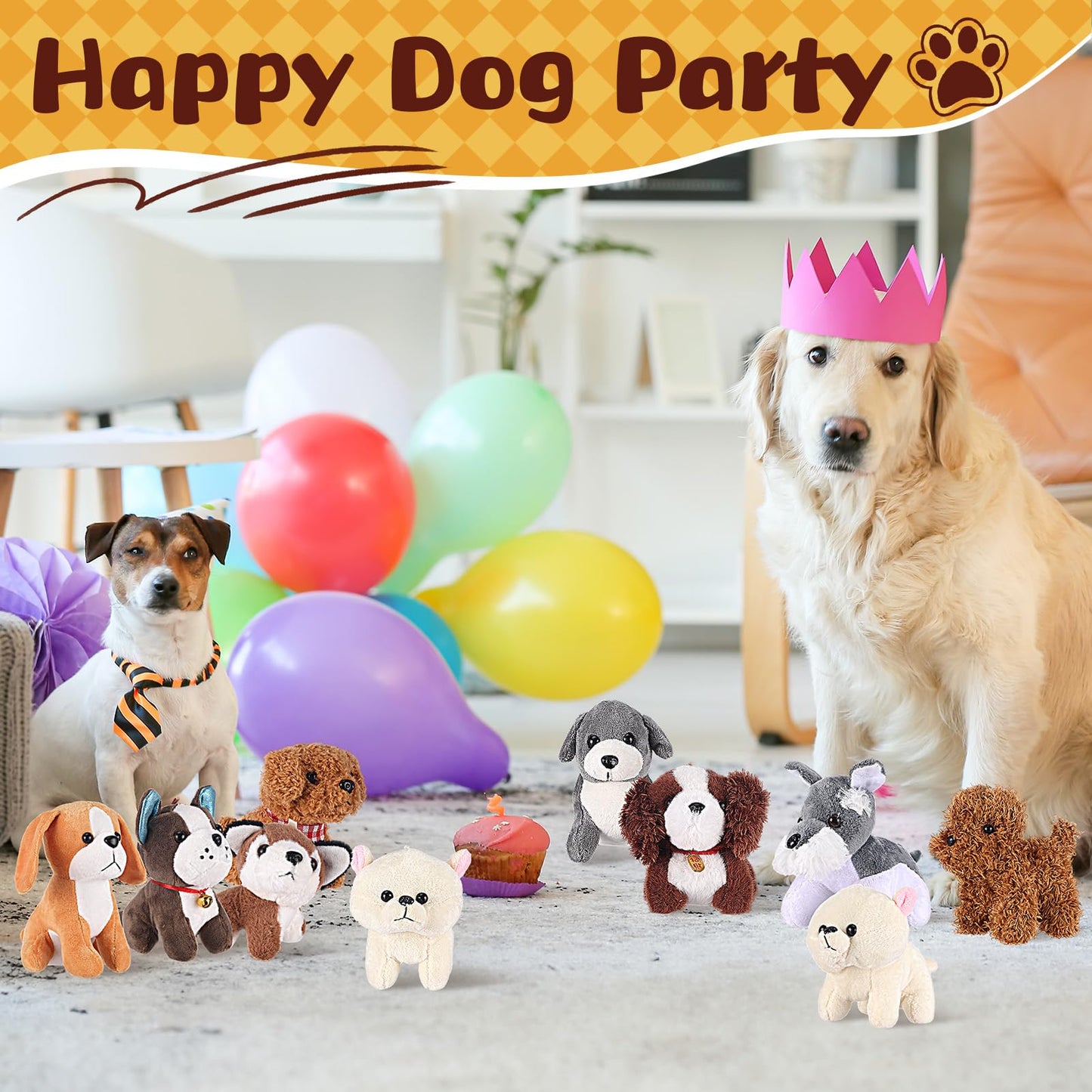 Aoriher 36 Pcs Mini Plush Dogs Bulk Dog Puppy Stuffed Animals Small Stuffed Dogs Assorted Cute Soft Dog Puppy Doll for Hers Puppy Birthday Party Favor Gifts