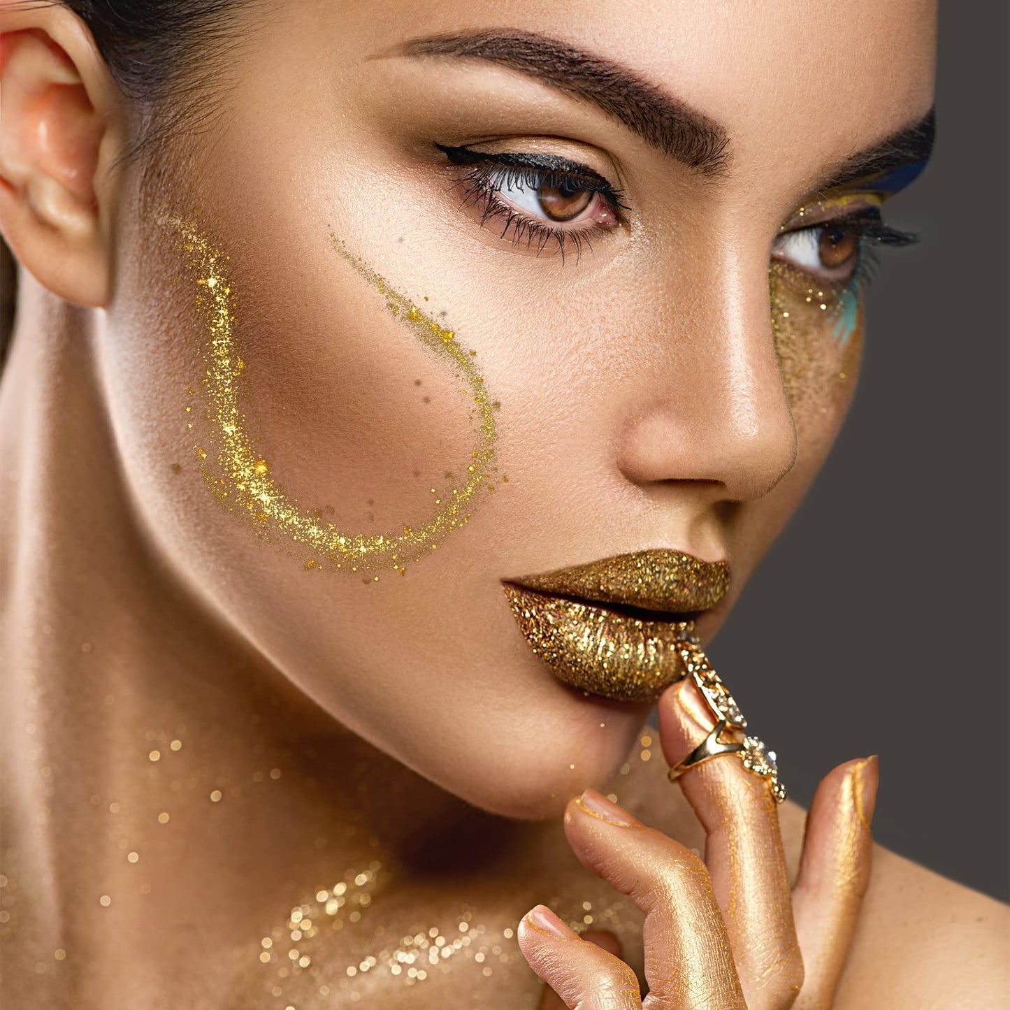 Harloon Imitation Gold Leaf for Art Imitation Gold Foil Sheets Square Foil Paper for DIY Gilding Painting Decoration Crafting Furniture, 5.51 x 5.51 Inches/ 14 x 14 cm (500 Sheets)