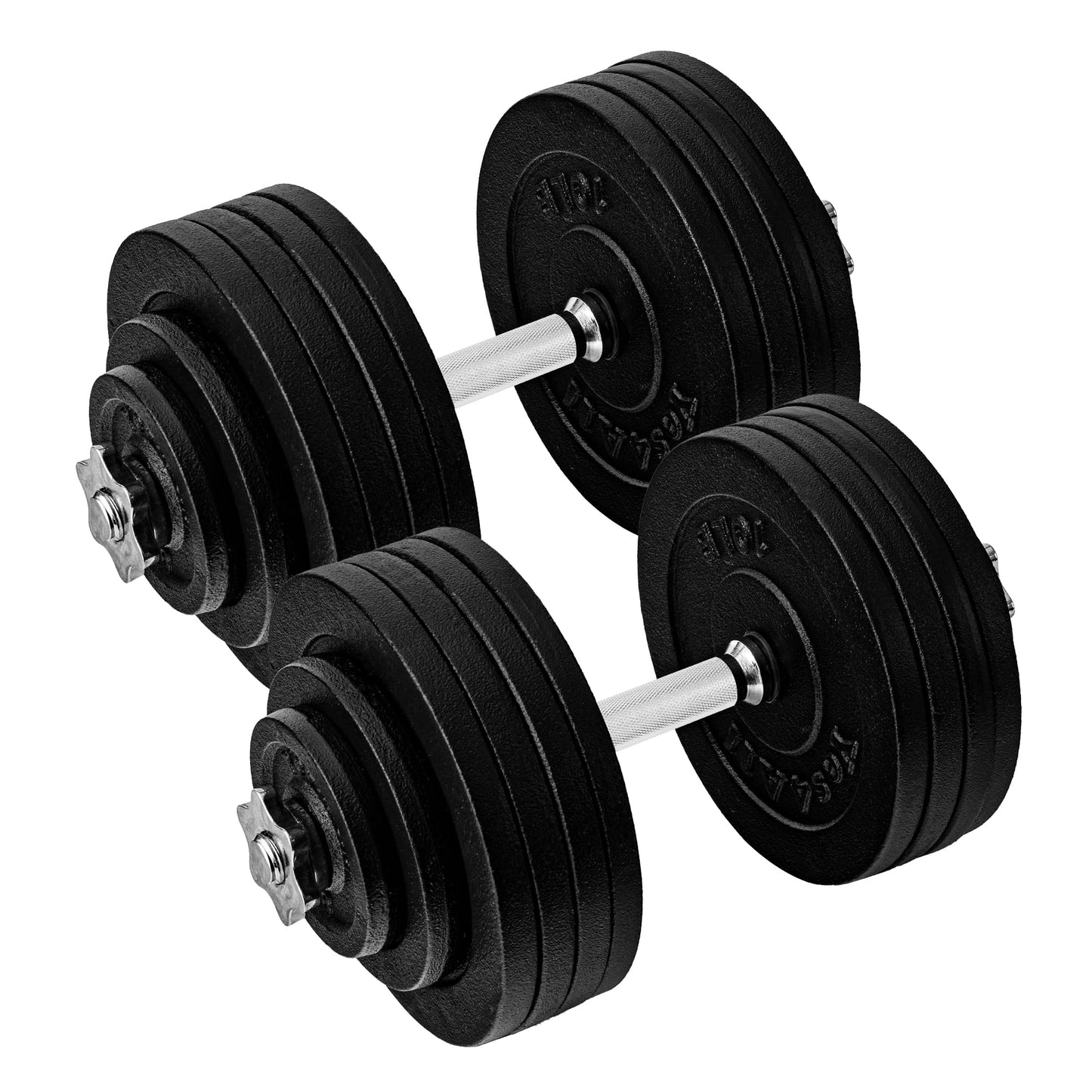Yes4All 200 LB Adjustable Dumbbell Set, Cast Iron Weights for Home Gym with Bars, Plates, Collars, Hand Weights Dumbbells Set