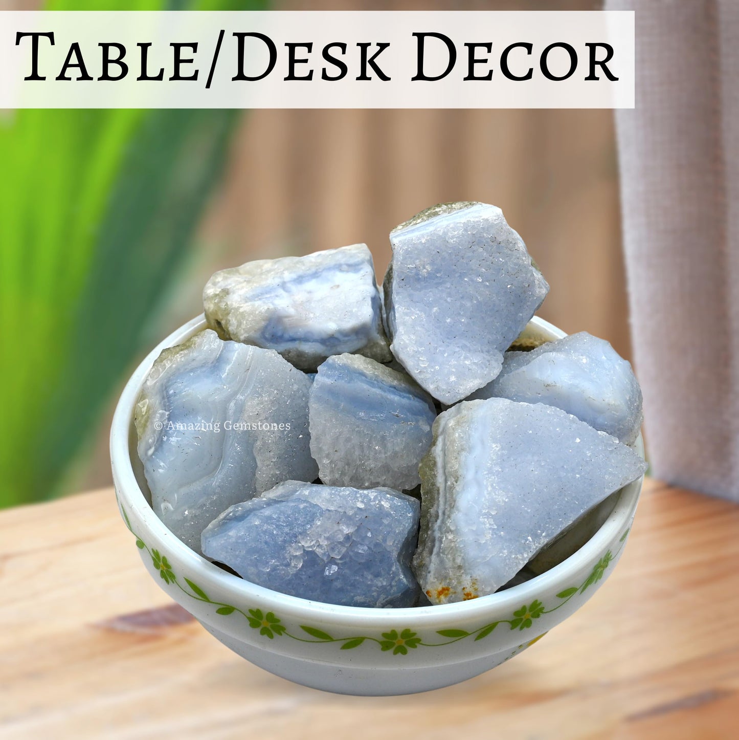 Amazing Gemstone Blue Lace Agate Raw Crystals and Healing Stones, Natural Rocks for Tumbling and DIY Raw Stones and Crystals (1 Piece)