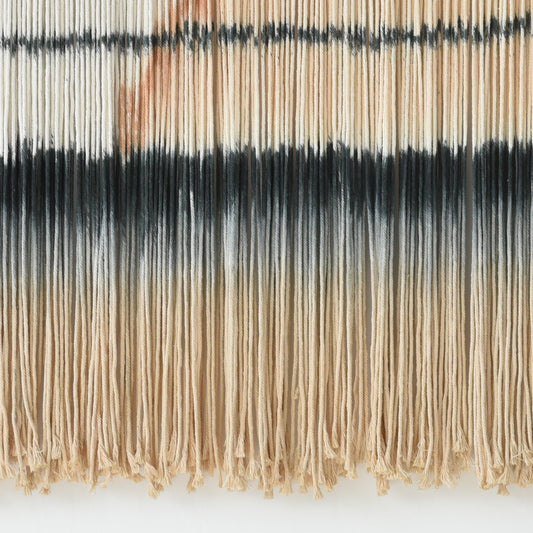 Jakalin Macrame Wall Hanging Large Sunset Dip Dye Boho Tapestry Handmade Woven Cotton Wall Art for Bedroom, Living Room, Above Bed Neutral Modern Minimalist Decor 57" Wx35 L