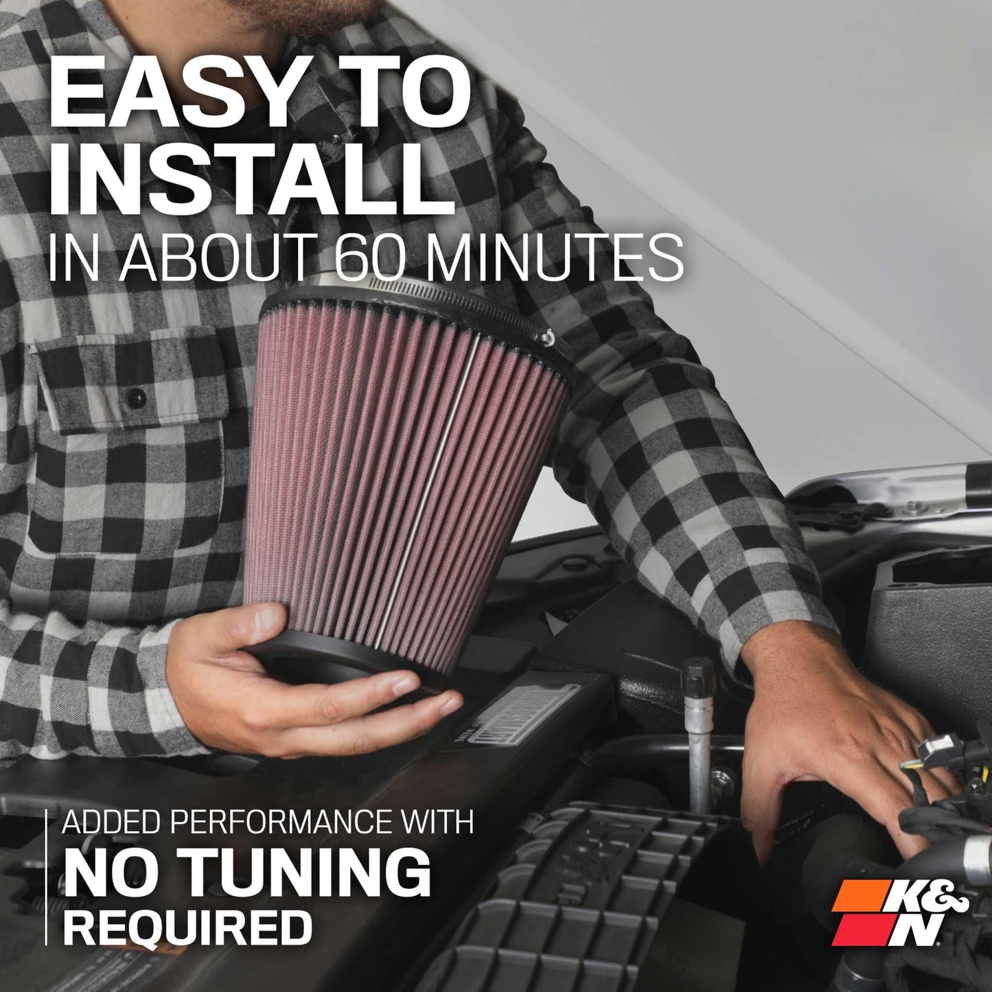 K&N Cold Air Intake System: High-Flow Air Filter, Increase Performance & Towing: Compatible with 2011-2014 FORD: F150, 57-2583