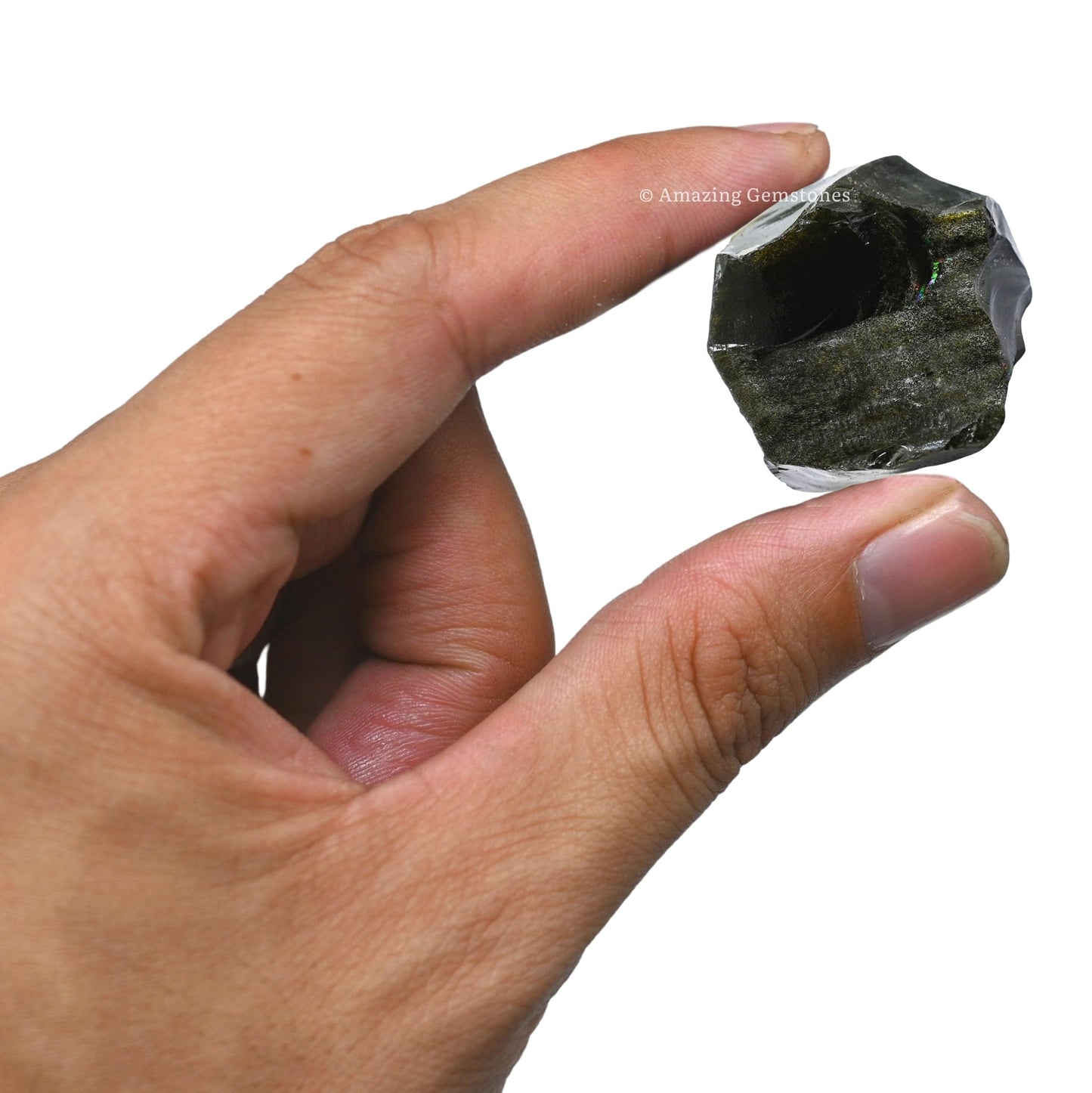 Amazing Gemstone Golden Sheen Obsidian Raw Crystals and Healing Stones, Natural Rocks For Tumbling - DIY Raw Stones And Crystals (1 Piece)