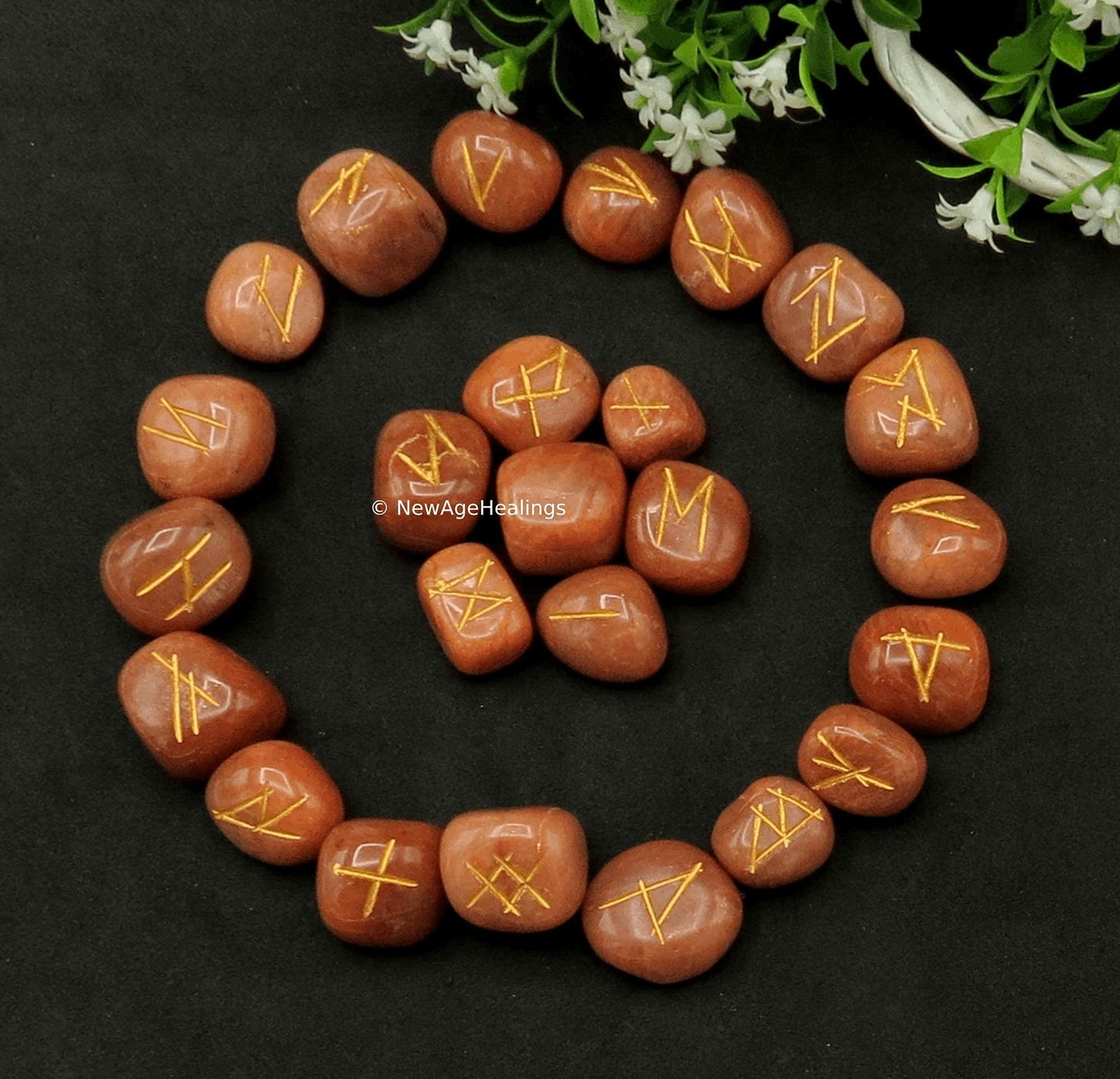Amazing Gemstone Peach Moonstone Runes Crystal Runes Set of 25 Engraved Rune Stones with Runes Book PDF