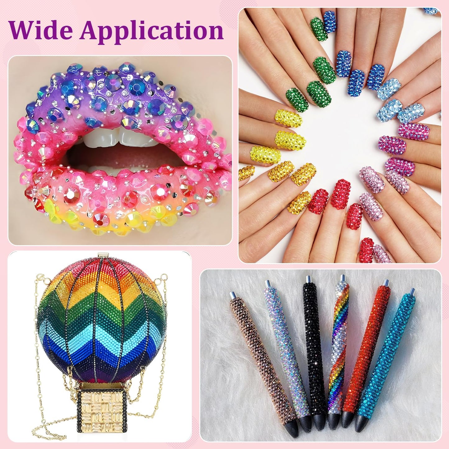 34000Pcs Resin Jelly Rhinestones for Bedazzling, Multicolor 3mm Flatback Gems for Diamond Art, Bedazzler Kit with 3Pcs 10ml B7000 Jewelry Glue for Bedazzle Thing Crafting Book Nail Art