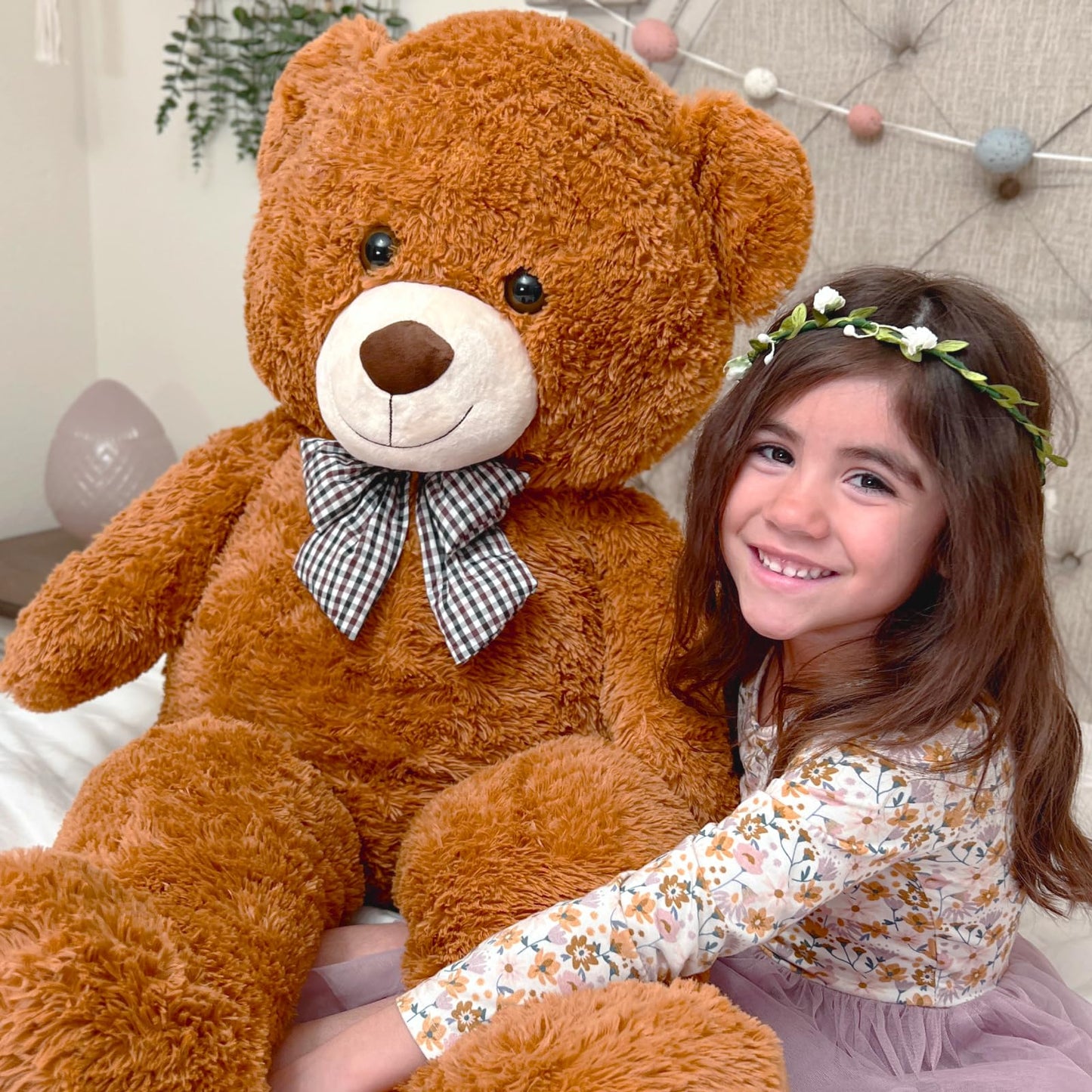 Toys Studio 47 Inch Big Teddy Bear Giant Teddy Bear Stuffed Animal 4ft Dark Brown Plush Toy for Baby Shower Party Decorations Kids Christmas Valentine's Day Gifts