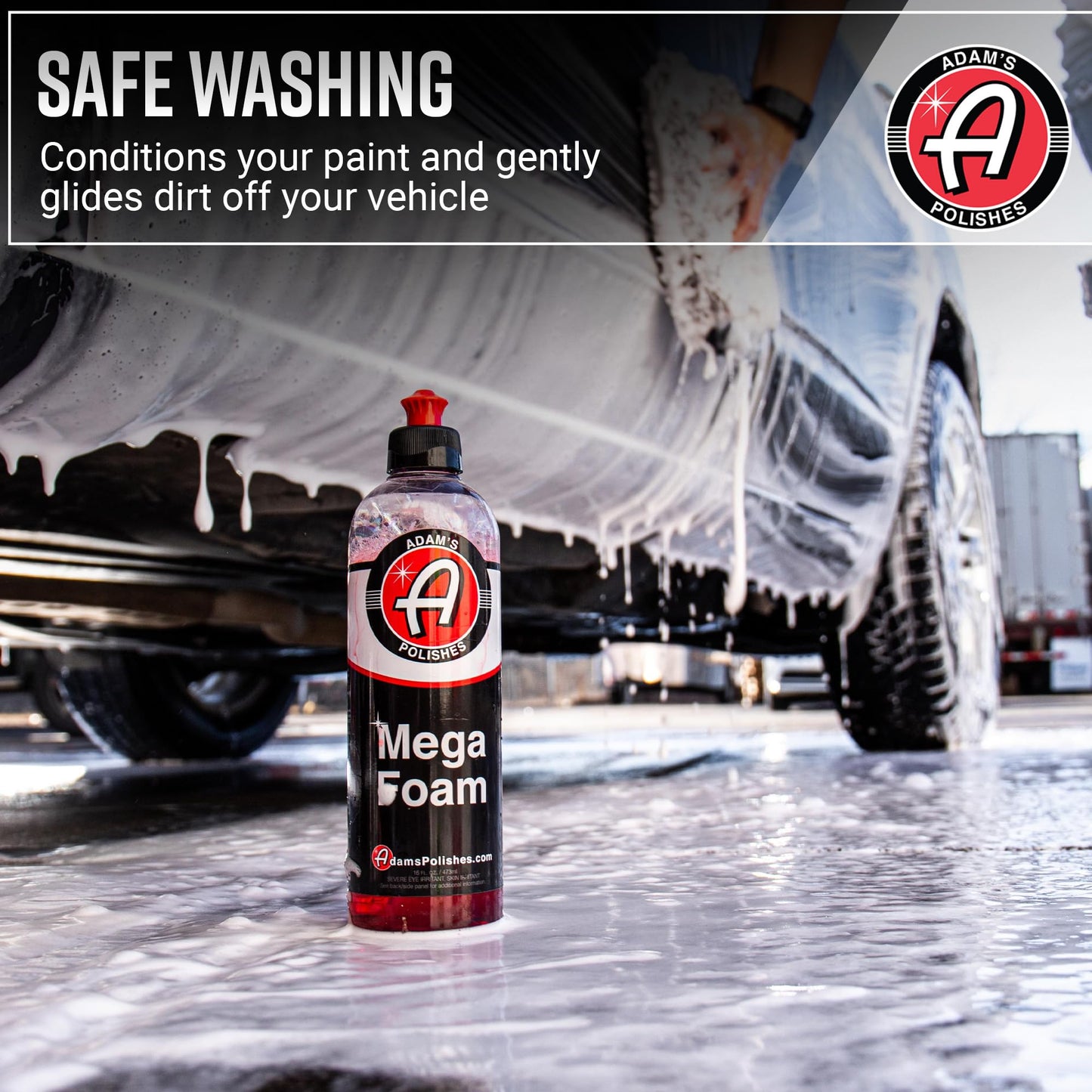 Adam’s Mega Foam Car Wash Soap (Gallon) – pH Neutral, Ultra Concentrated for Foam Cannon, Foaming Spray Gun, or Bucket – Safe for Wax, Sealants & Ceramic Coating – High Suds Car Cleaner (Pack of 2)