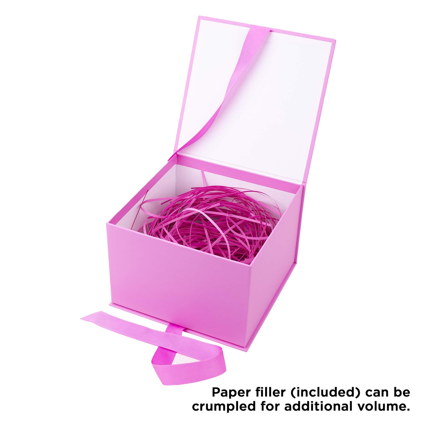 Hallmark Medium Gift Box with Lid and Shredded Paper Fill (Light Pink 7 inch Box) for Anniversaries, Bridal Showers, Bachelorette, Bridesmaids Gifts, Valentine's Day, All Occasion
