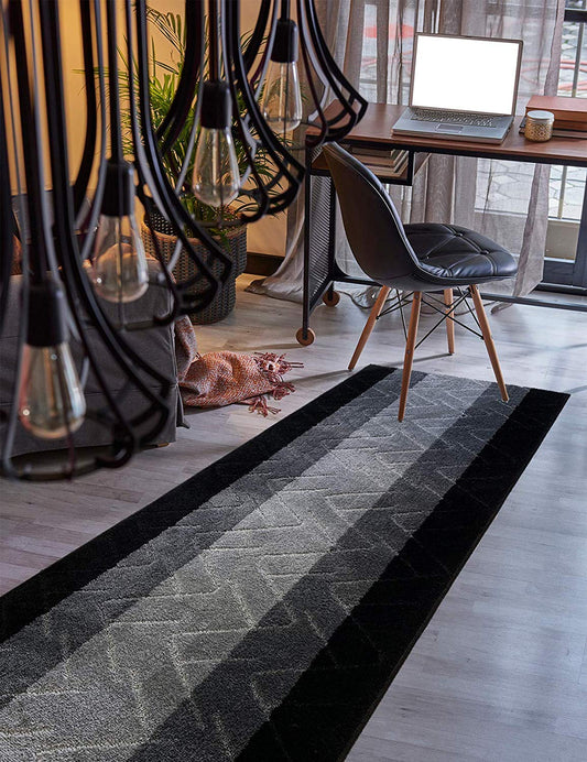 BestHomeCustom Custom Size Hallway Runner Rug Grey Color 31 inch Wide Select Your Length Non-Slip (Skid Resistance) Rubber Backing 7 feet x 31 inch