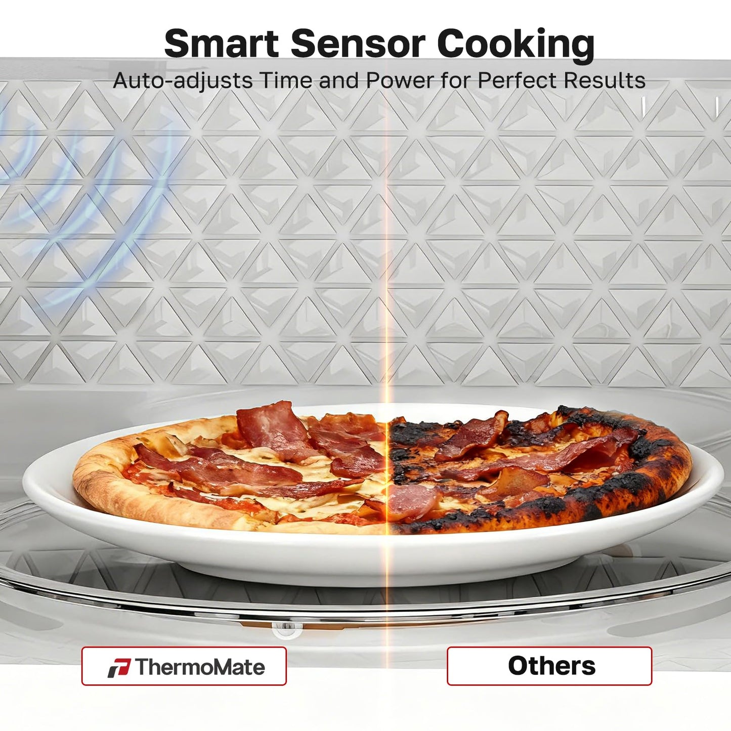 ThermoMate 30" Over the Range Low Profile Microwave Oven with Sensor Cooking, 1.2 Cu.Ft Slim, 1000 Cooking Watts, Voice Control, Multi-Stage Cooking, 400 CFM