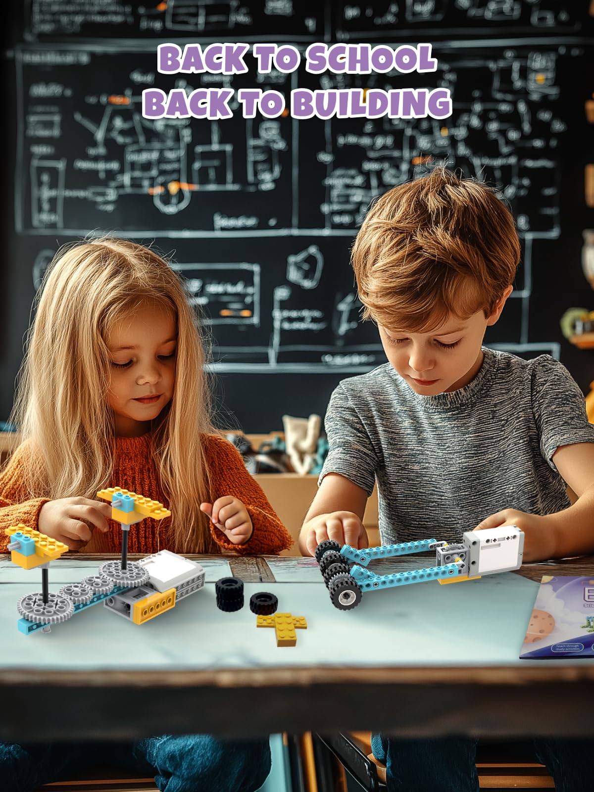 Veecafiodi 50 in 1 Science Kit for Kids 6-12, STEM Toys for Kids Age 8-12, Educational Building Toy for Boys Girls, Motorized Engineering Set, Birthday Gift