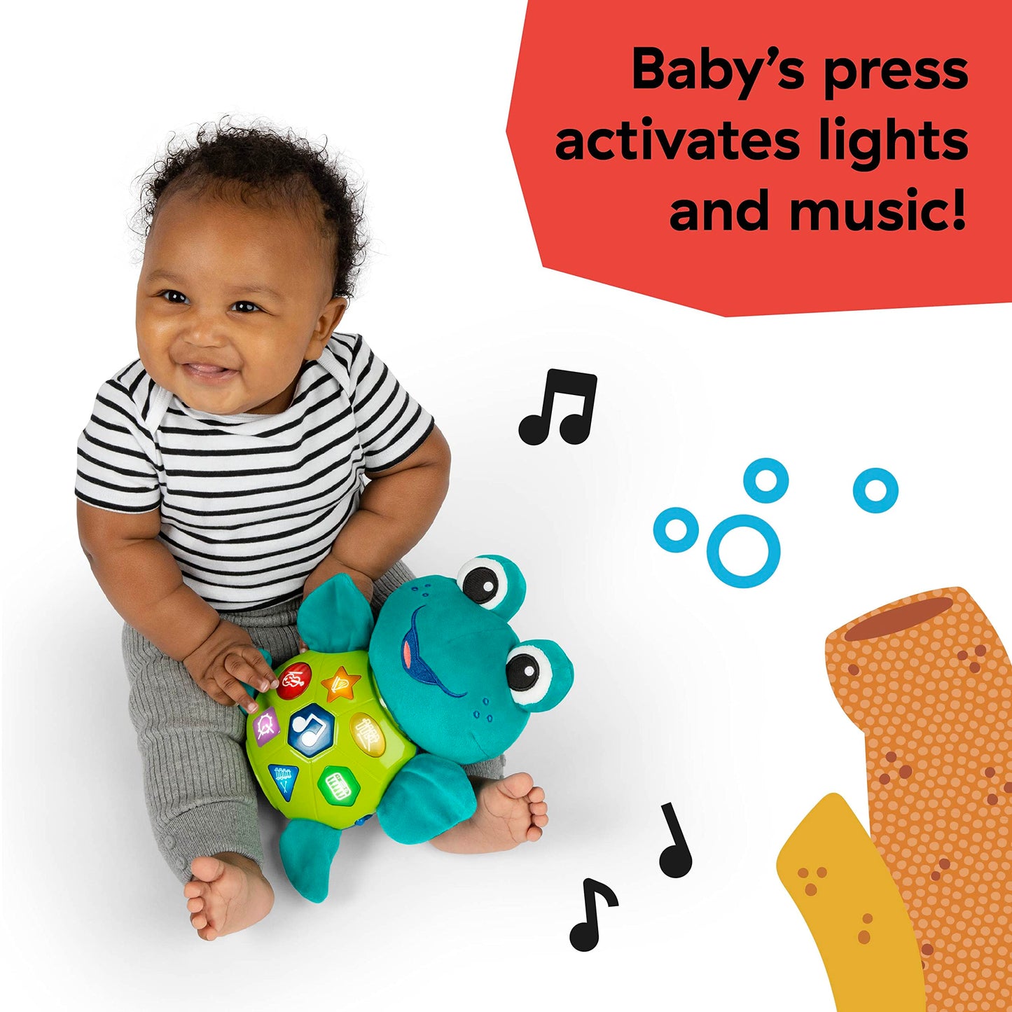 Baby Einstein Ocean Explorers Neptune’s Cuddly Plush Composer Musical Discovery Toy, Ages 6 Months and up