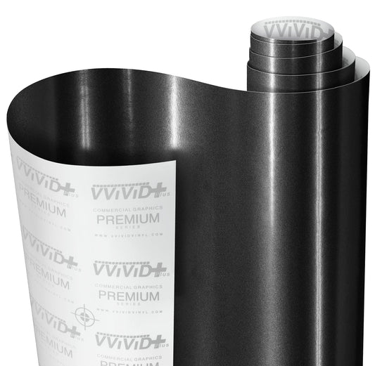 VViViD+ Metallic Gloss Black Pearl Premium Vinyl Wrap Film (50ft x 5ft)