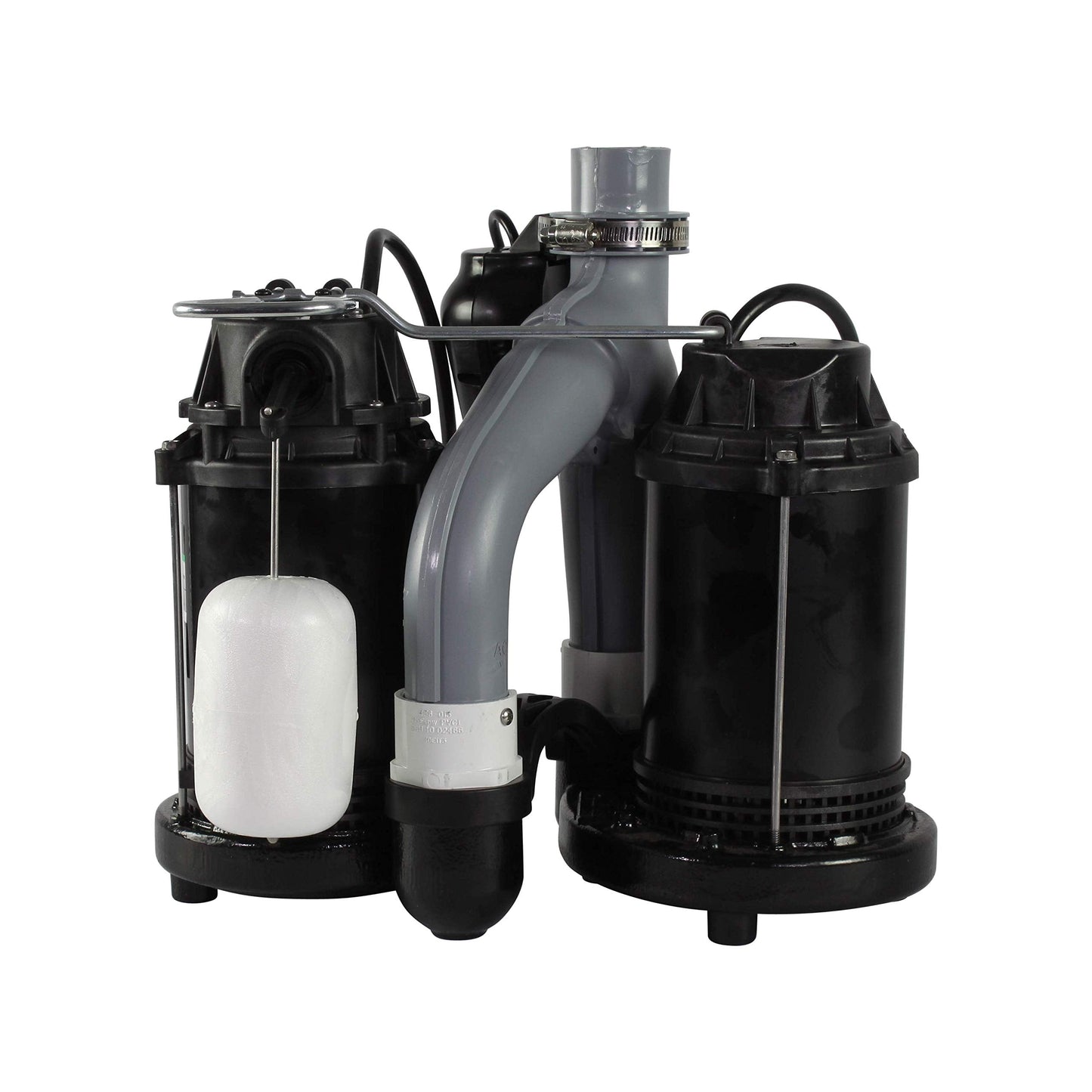 WAYNE - 1/2 HP Sump Pump with Integrated Vertical Float Switch and 12 Volt Battery Back Up Capability, Battery Not Included - Up to 5,100 Gallons Per Hour - Heavy Duty Basement Sump Pump System