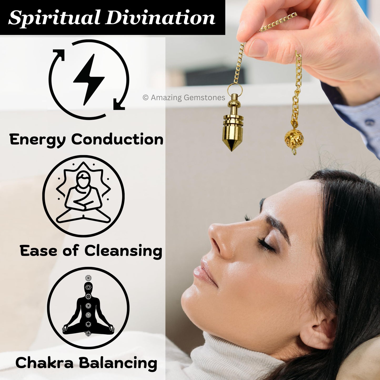 Amazing Gemstone Healing Metal Pendulums for Divination, Gold Bullet Steel Copper Pendulum High Energy Pendulo de Bronce Pendulos de Mesa MP49