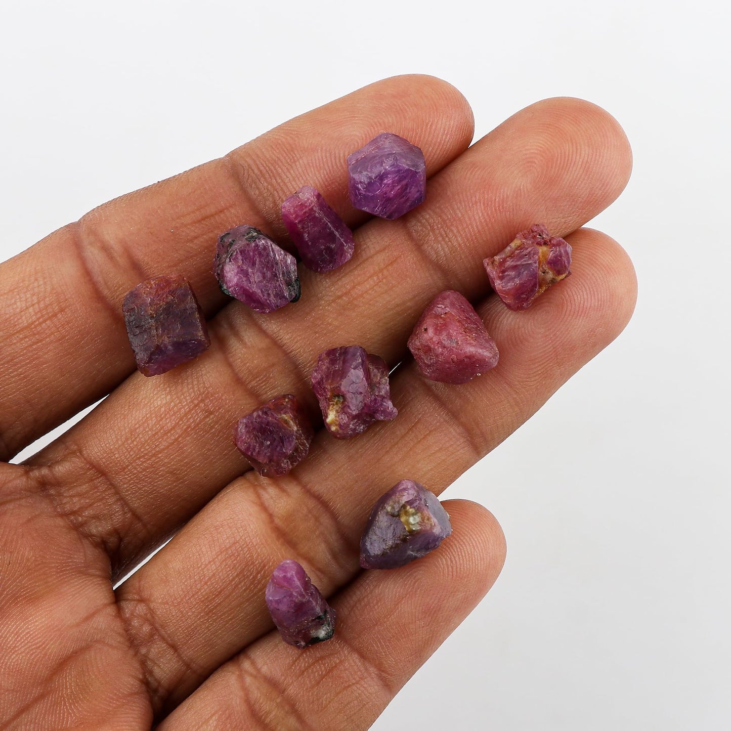Gemkora 50 carats Raw Ruby Rough Gemstone, Natural Crystals, Healing Stones, Wholesale Bulk Lot, Jewelry Making Stones Supply, Stone, 15 to 20mm, 2 to 3 pcs