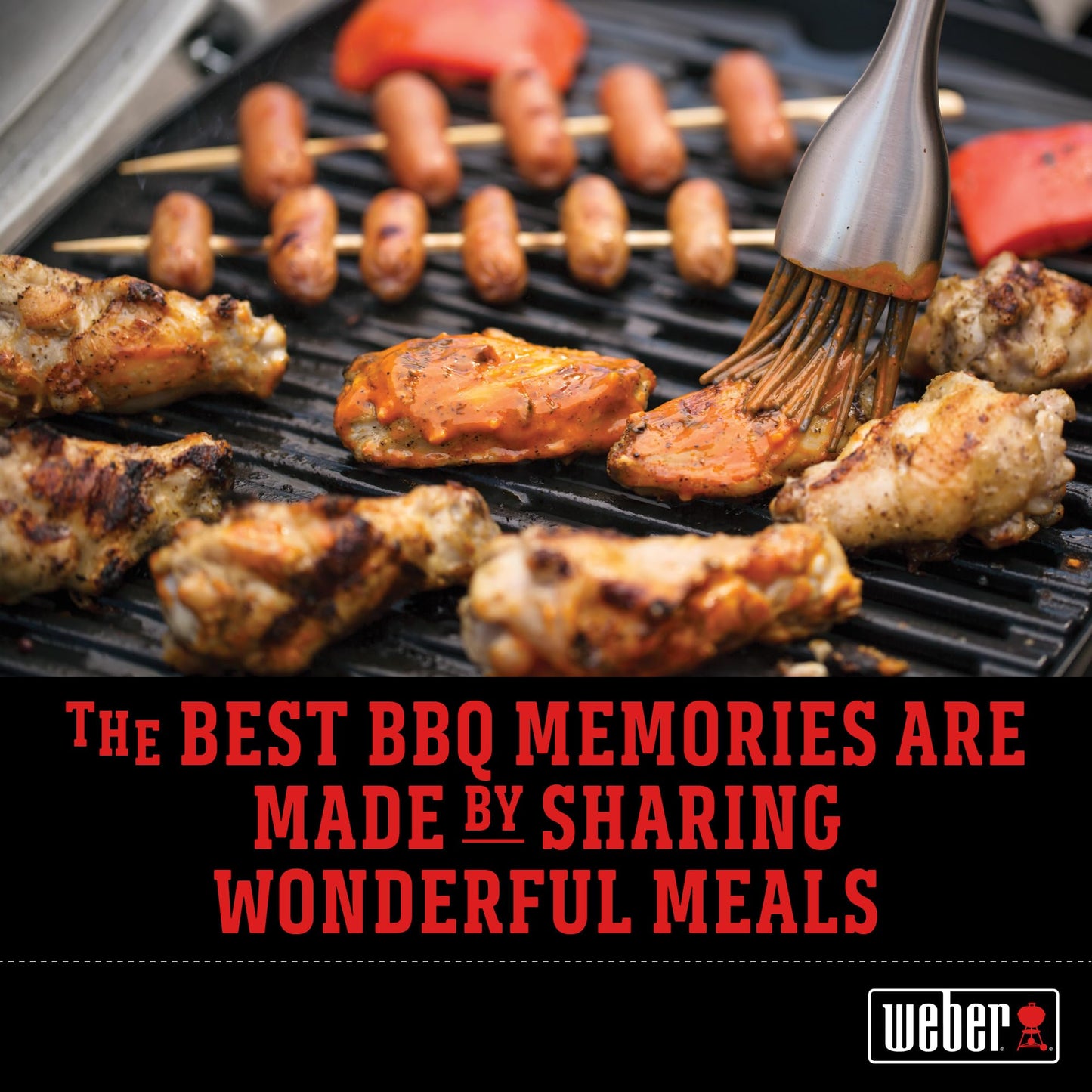 Weber Grilling Skewer Set – 8‑Piece Dual‑Pronged Stainless‑Steel BBQ Skewers for Secure, Even Grilling of Kebabs, Veggies & Meats