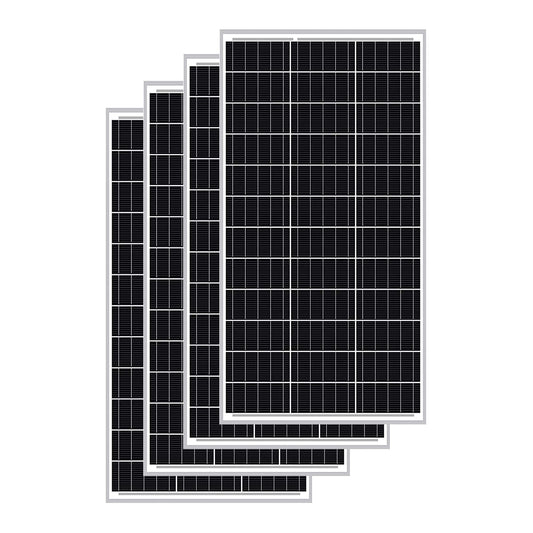 4-Pack ExpertPower 100 Watt 12 Volt Monocrystalline Solar Panel, Compact Design 35.43 x 22.83 x 1.18 in, High Efficiency Module PV Power for Battery Charging Boat, Caravan, RV, Off Grid Applications