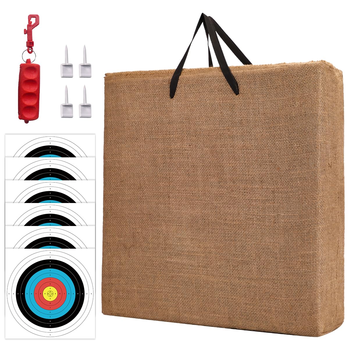 LWANO 20'' Straw Target - Archery Bow & Arrow Target for Backyard on Recurve &Traditional& Longbow (Straw Target-20'')