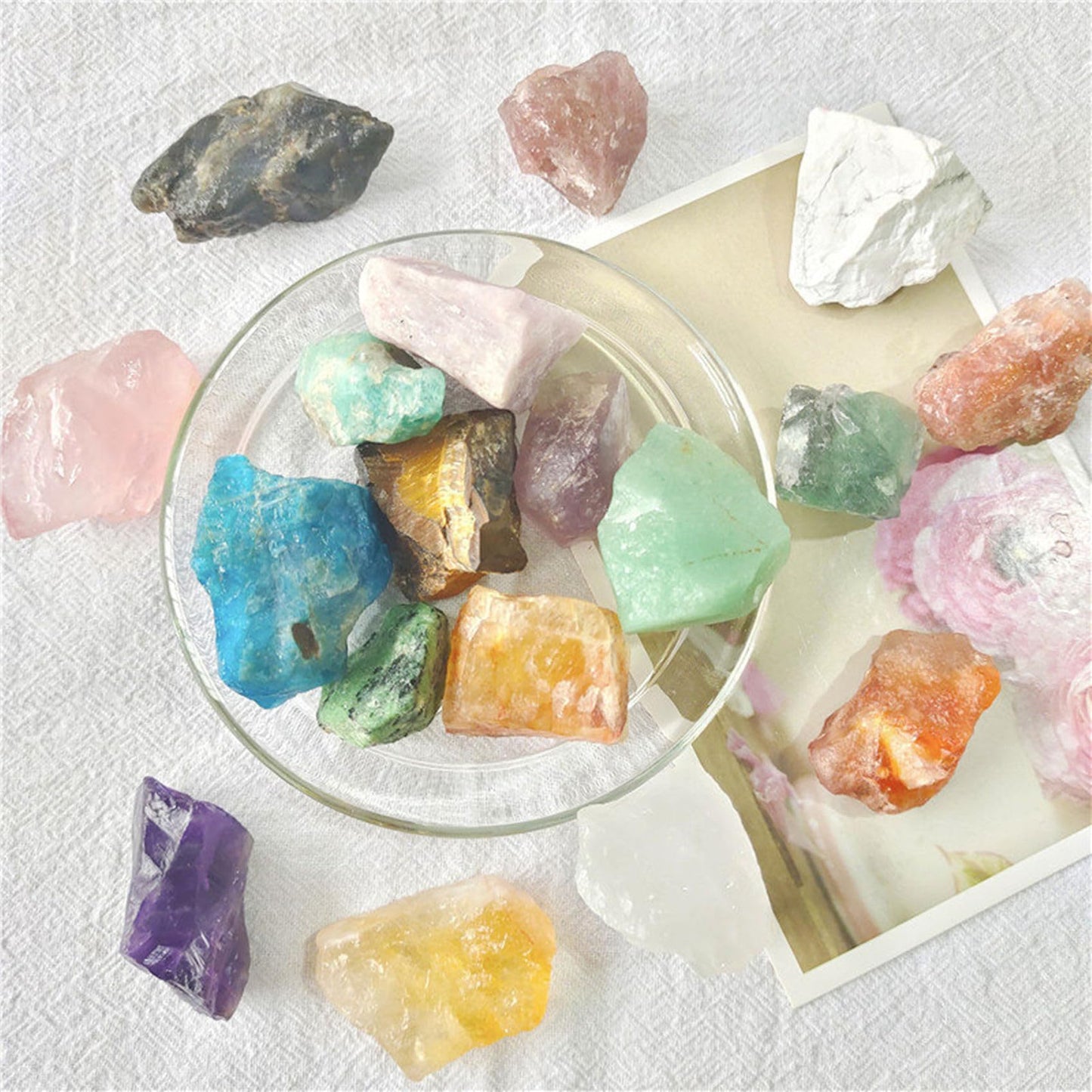 Amazonite Raw Crystals Healing Crystals Natural Rough Stones 1.2-2" for Tumbling, Fountain Rocks, Yoga, Meditation, Polishin, Gift 2