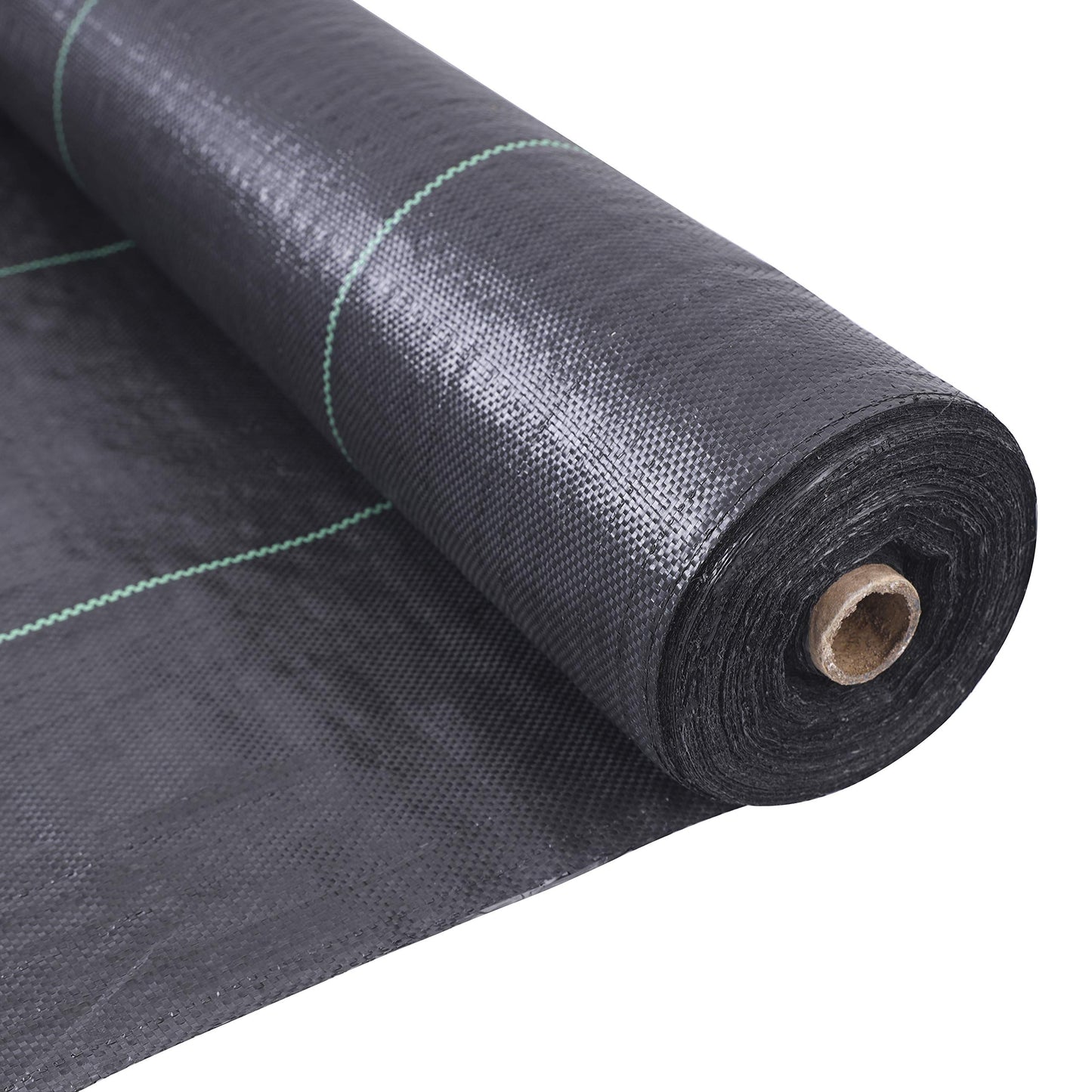 EXTRAEASY 6ft x 100ft Garden Weed Barrier Landscape Fabric,Weed Block Fabric Heavy Duty 3.2OZ,Woven Mulch for Landscaping Ground Cover Weed Control Fabric, Black Garden Bed Liner