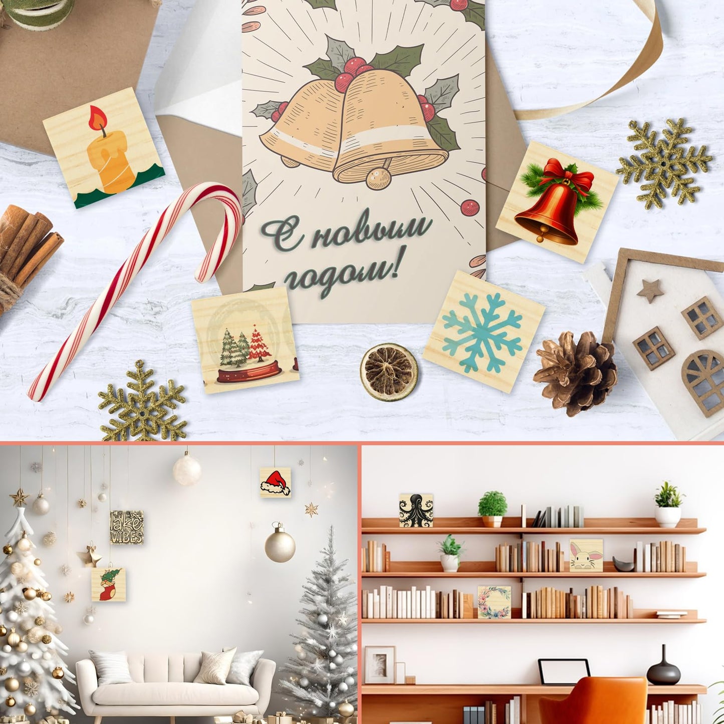 WOPPLXY 100 Pcs 2 X 2 Inch Wooden Squares for Crafts, 0.27 Inch Thick Natural Blank Square Blocks, Unfinished Wood Blocks, Blank Wood Wooden Tiles for DIY Crafts, Engraving, Wood Burning, Painting