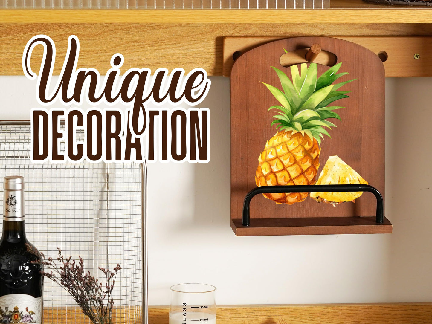 InnoBeta Pineapple Gifts for Women, Cookbook Stand for Kitchen Counter, Perfect Gifts for Pineapple Lovers on Birthday, Adjustable Tablet Recipe Book Holder, Unique Kitchen & Home Decor