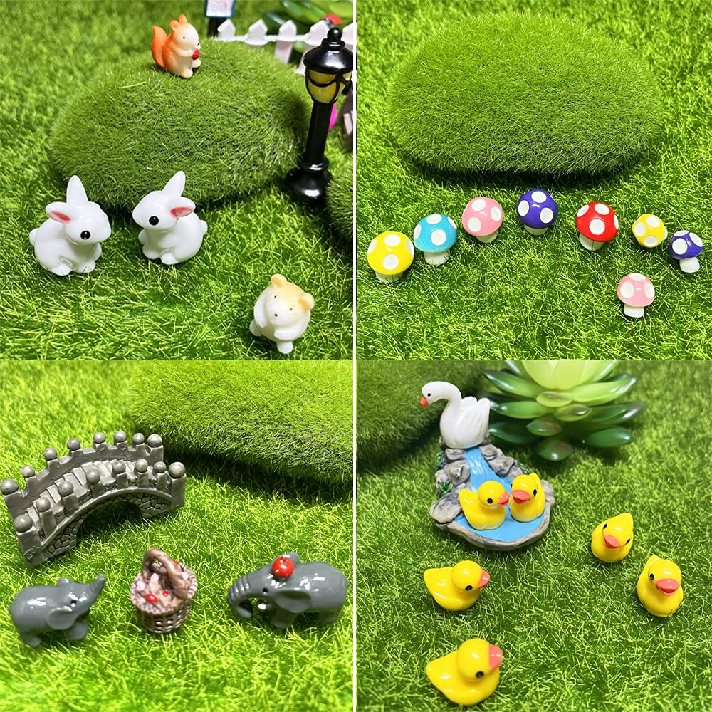 VonSom 150 Pieces Mini Fairy Garden Decor Accessories Micro Landscape Ornaments Kit Miniature Fairy Garden Animals DIY Supplies for Succulent Decoration