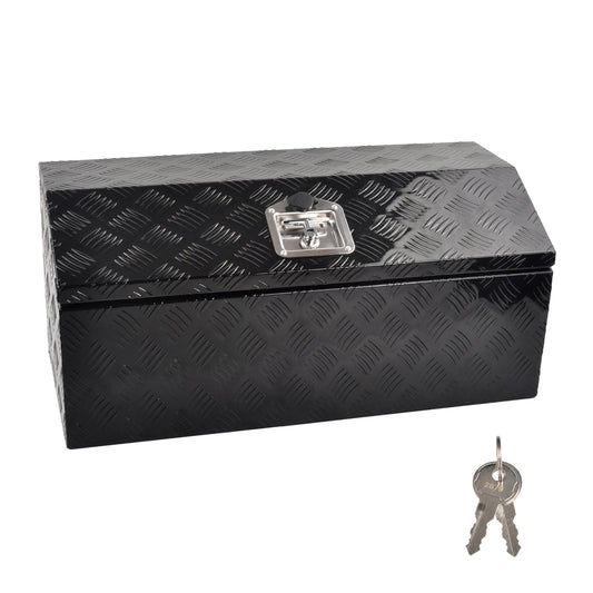 GESEXI 30 Inch Aluminum Truck Tool Box，Heavy Duty Truck Bed Tool Box Storage Organizer with T-Handle, Black (30'' x 13.2'' x 13.5'')