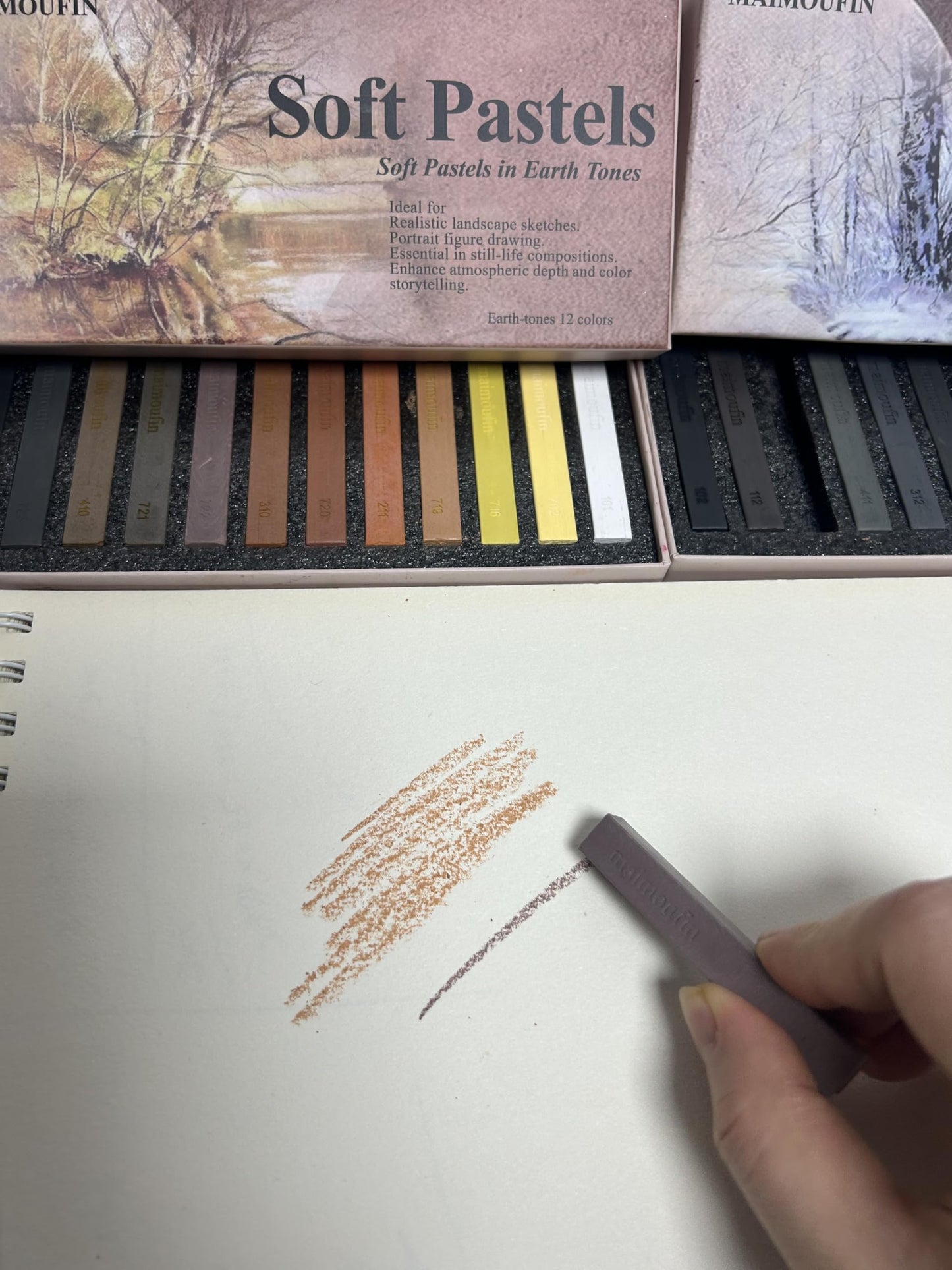 MAIMOUFIN 12-Pack Gray Tone Soft Pastel Sticks - Square Water-Soluble Artist Chalks with High Pigment for Sketching, Drawing & Illustration (Perfect for Artists, Beginners & Hobbyists) (Grey)