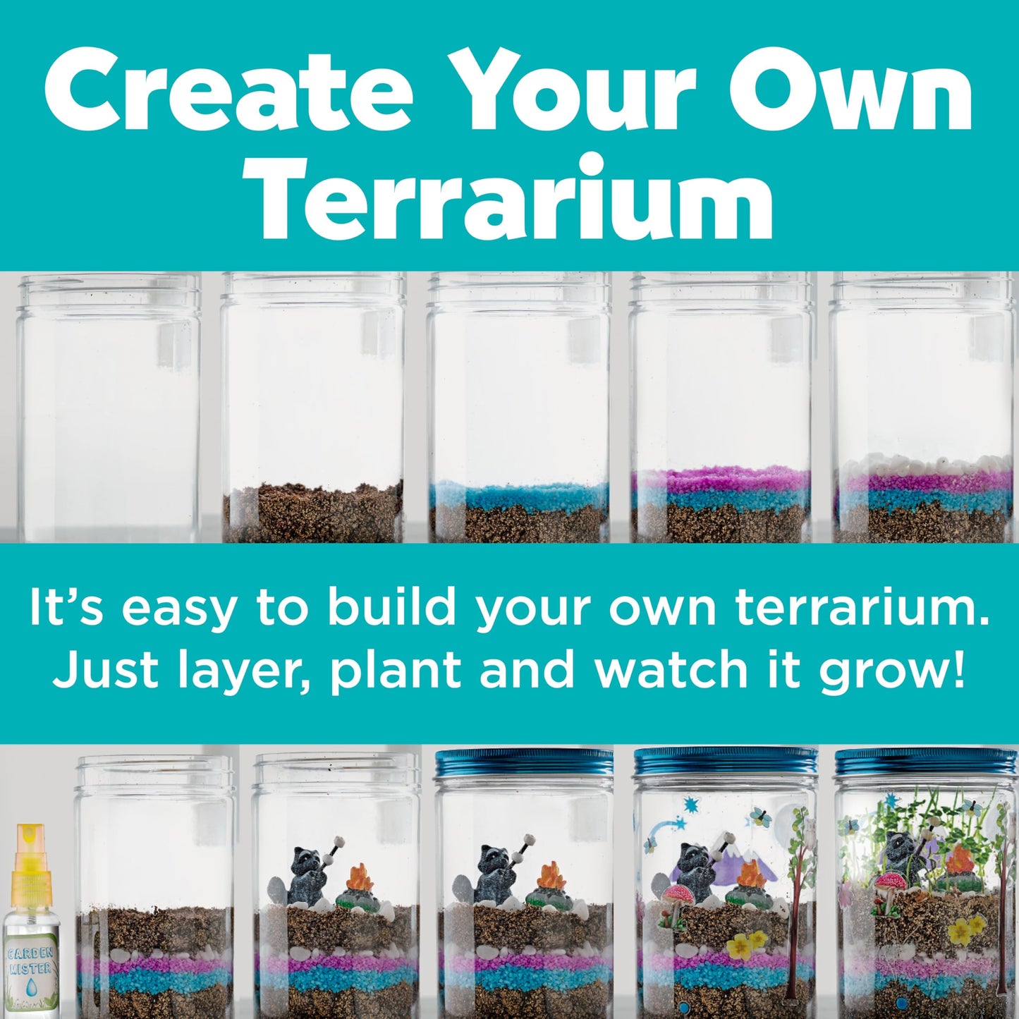 Creativity for Kids Grow 'N Glow Terrarium Kit - Educational Science Kits| Spring Crafts for Kids Gifts for Boys and Girls | Craft and STEM Projects (Ages 6+)