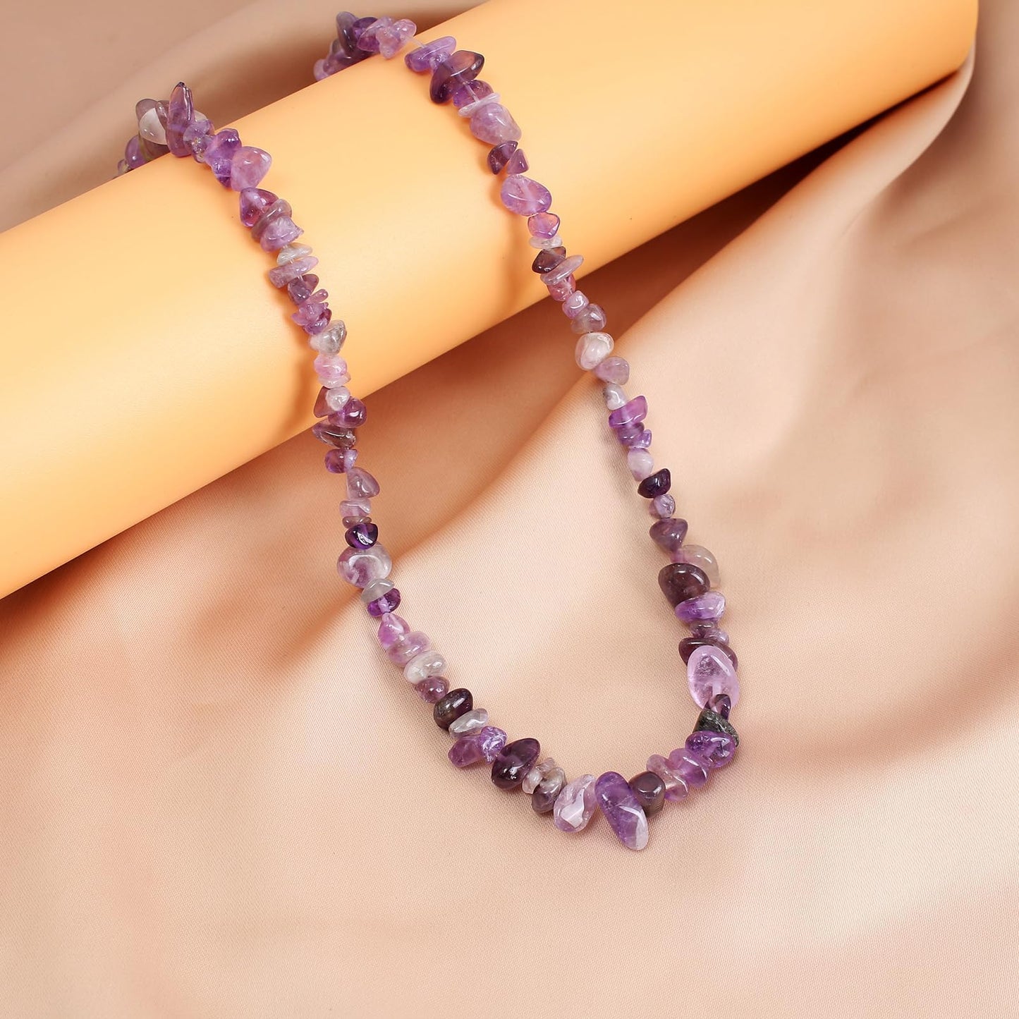 XIANNVXI Amethyst Beads, Natural Chip Stone Beads 400Pcs Crystal Bead 5-8mm Irregular Healing Crystal Loose Rocks for DIY Jewelry Making