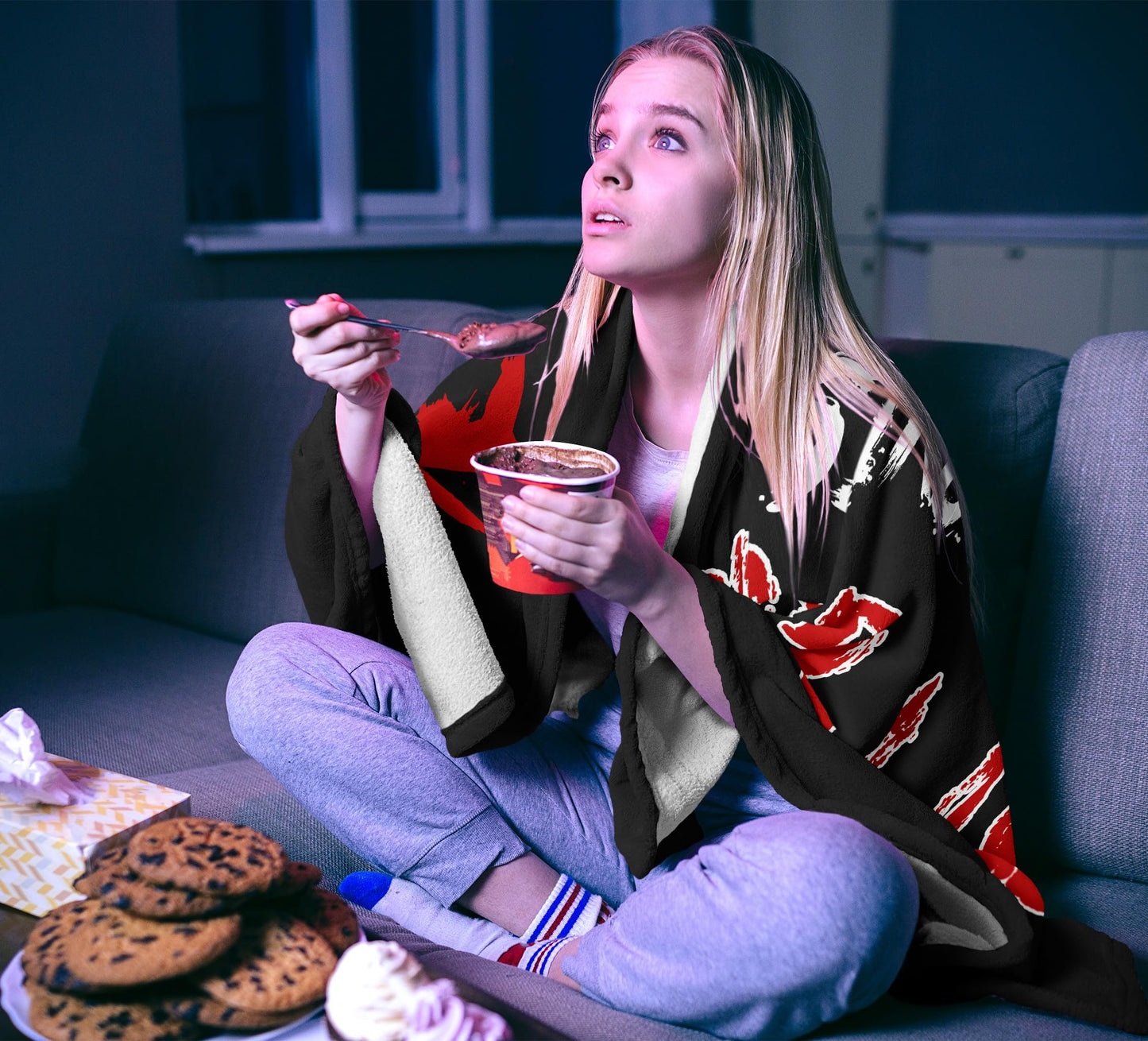 JUCIPAY Horror Movie Gifts for Women/Girl, Horror Movie/Scream Scary Blanket 60"x50", Gifts for Horror Lovers