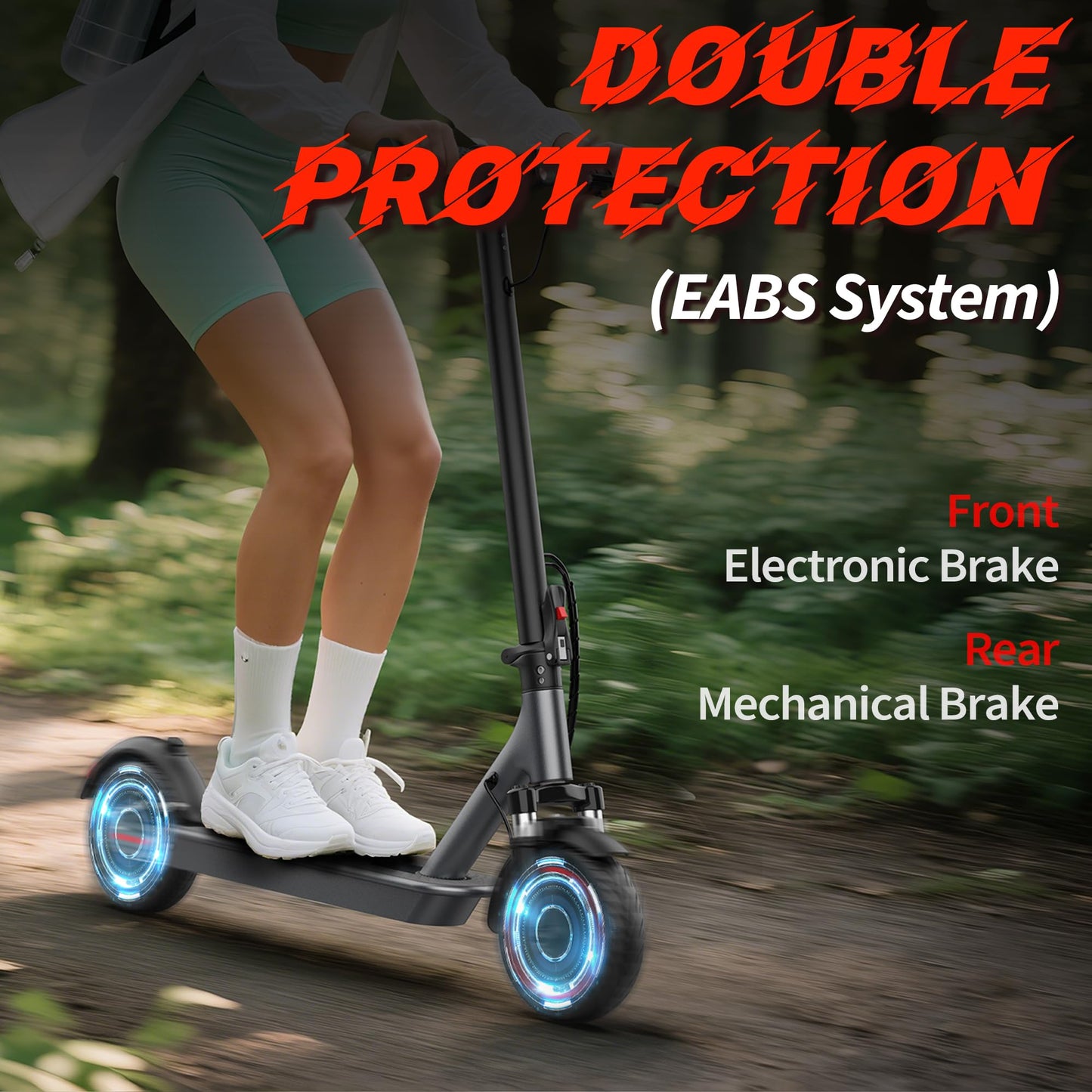 Electric Scooter, Powerful 500/350W Motor, 10"/8.5" Tire, Top Speed 19 MPH, 23/20/16 Miles Max Range, Folding Escooter for Adults & Teens with Smart APP, Digital Display, Cruise Control, Suspension