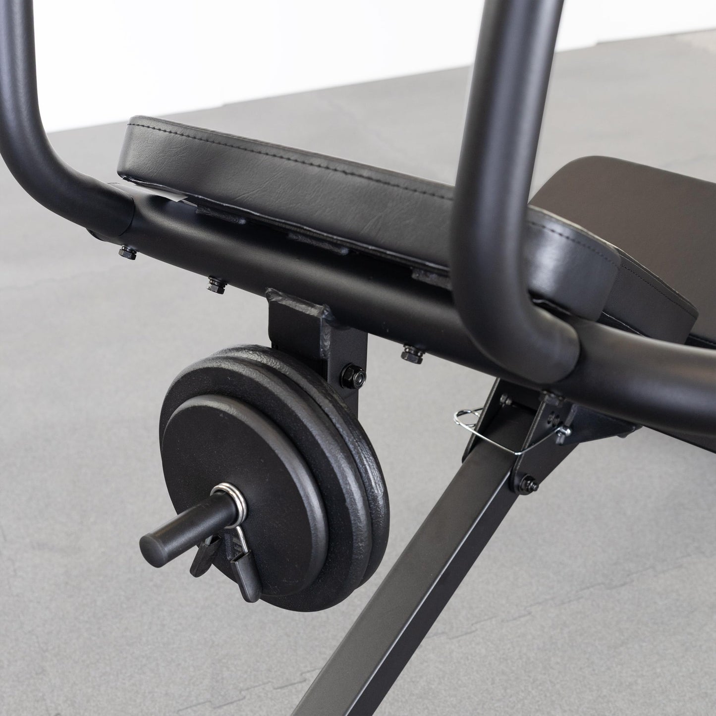 Best Fitness Semi Recumbent AB Crunch Bench, Lower & Upper Abdominal Muscles Workout Machine For Home Gym, Midnight Black