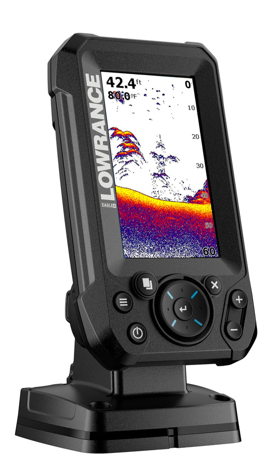 Lowrance Eagle 4X FishFinder with Bullet Transducer, 4-inch IPS Portrait Screen, Black, 000-16110-001