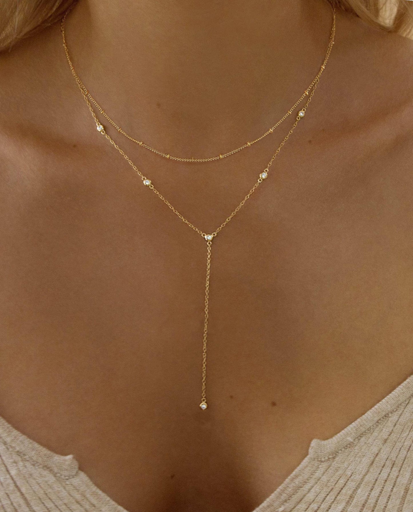 Fwlisesa Layered Necklaces for Women, Dainty Long Boho Necklaces 14k Gold Plated Layering Necklaces for Women Trendy Jewelry Sets Boho Long Body Chain Necklace Fashion Accessories Gold Jewelry Set