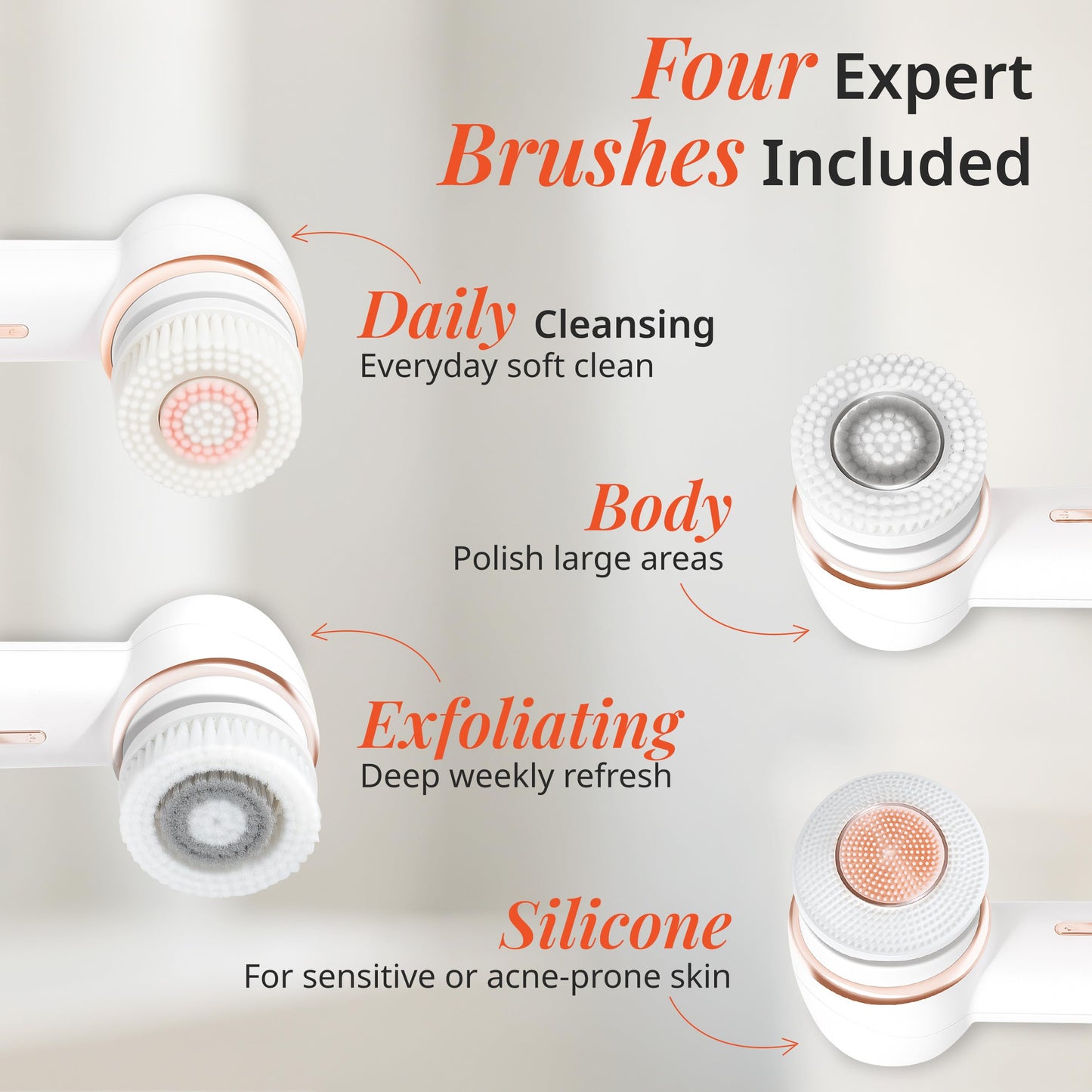Vanity Planet Aira Ionic Facial Steamer + Raedia 2.0 Facial Cleansing Brush (White) – Prep & Deep Cleanse Skincare Bundle for Glowing, Clear Skin – Ionic Steam + 4 Brush Heads for Spa-Quality Results